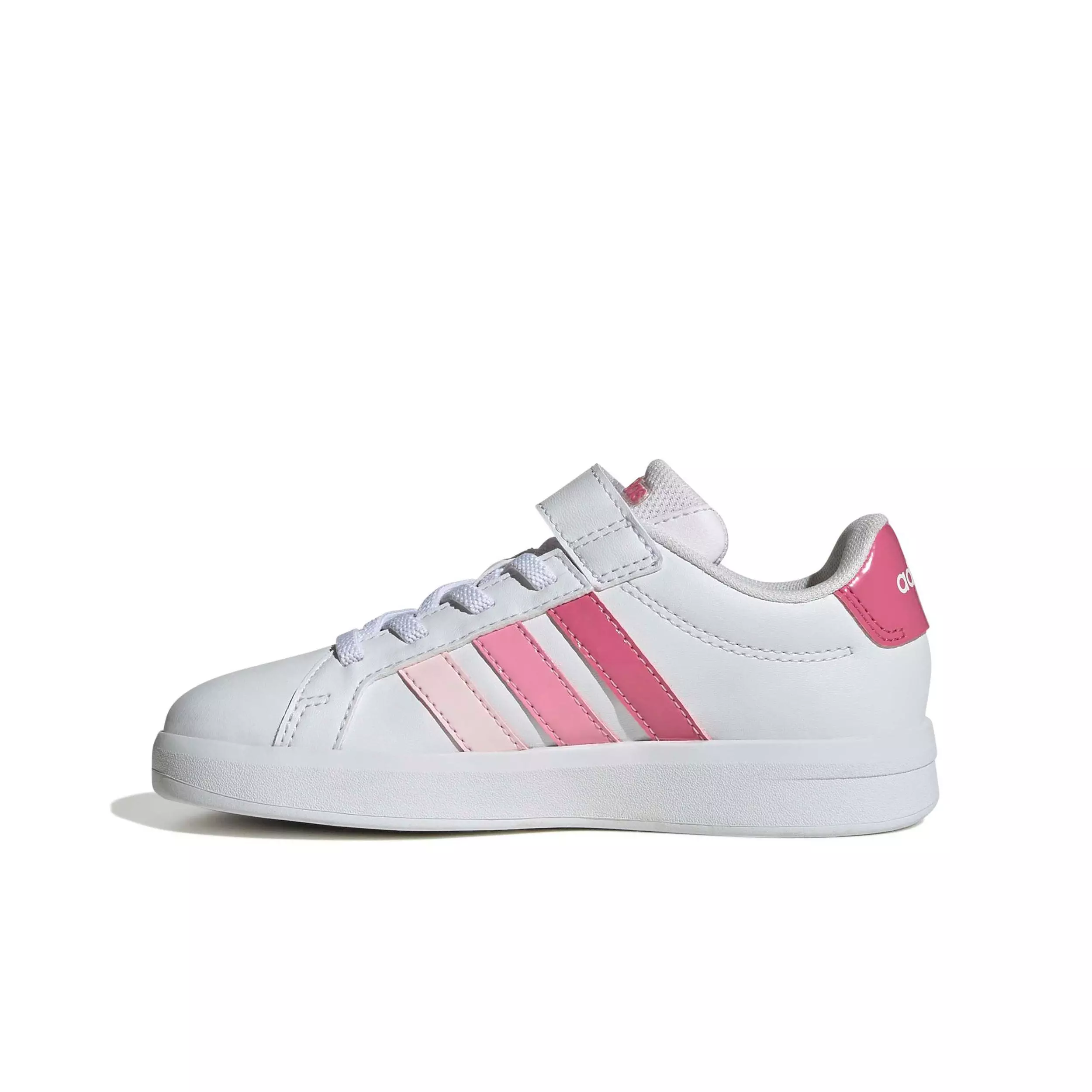 adidas Grand Court 3.0 "Ftwr White/Pink Fusion/Bliss Pink" Preschool Girls' Shoe - WHITE/PINK/PINK