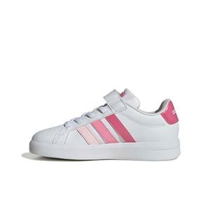 adidas Grand Court 3.0 "Ftwr White/Pink Fusion/Bliss Pink" Preschool Girls' Shoe - WHITE/PINK/PINK