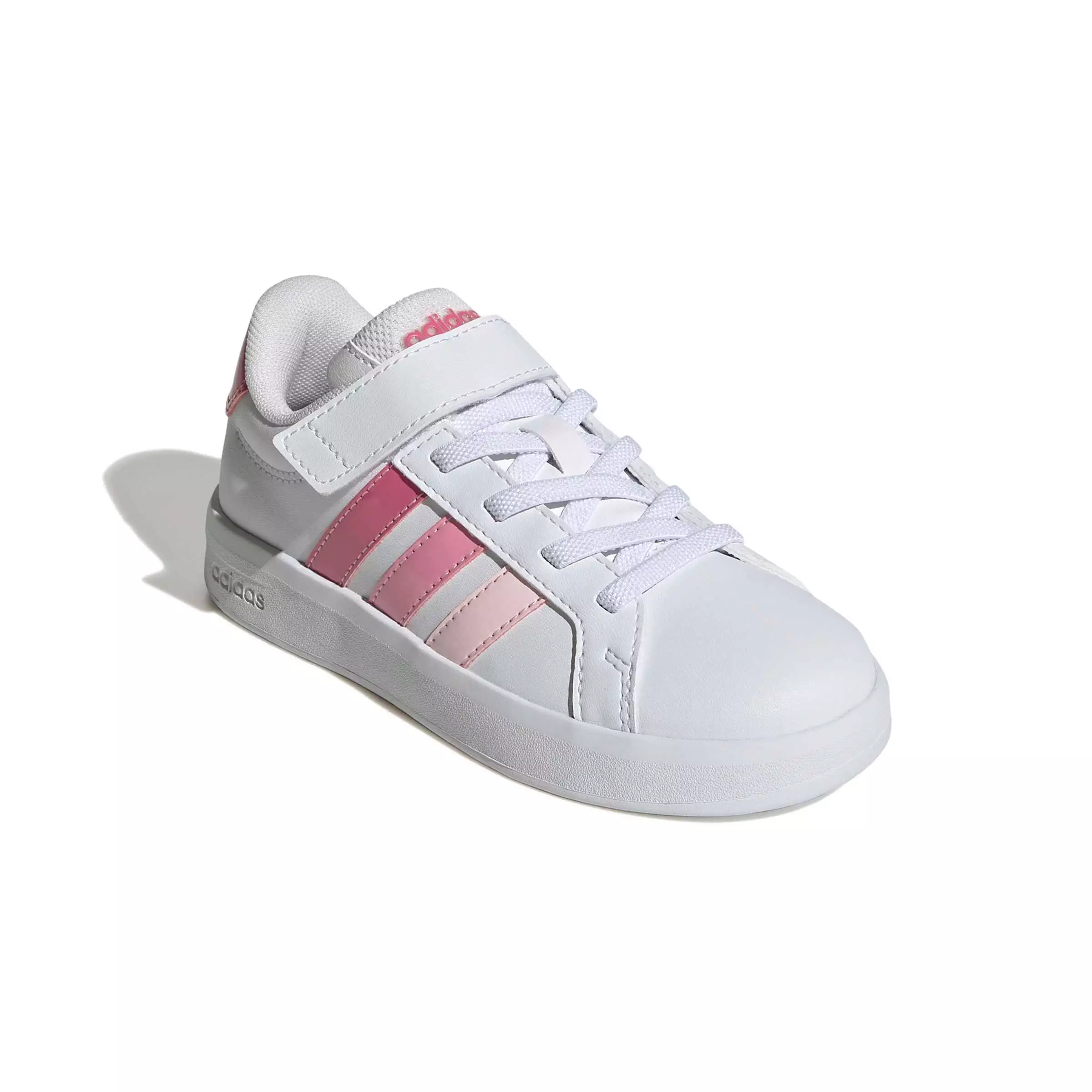 adidas Grand Court 3.0 "Ftwr White/Pink Fusion/Bliss Pink" Preschool Girls' Shoe - WHITE/PINK/PINK