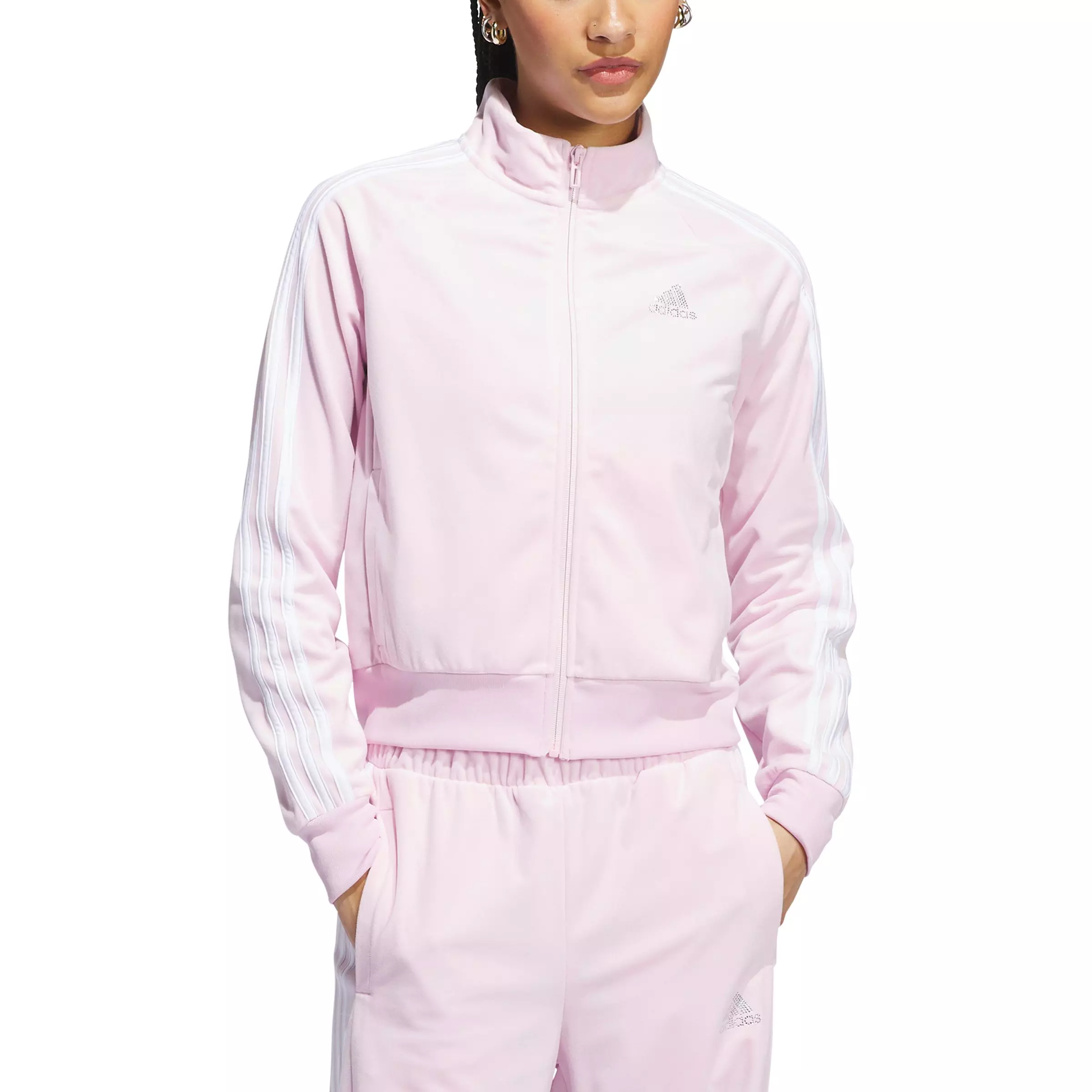adidas Women's Y2K Glam Track Jacket-Pink - PINK