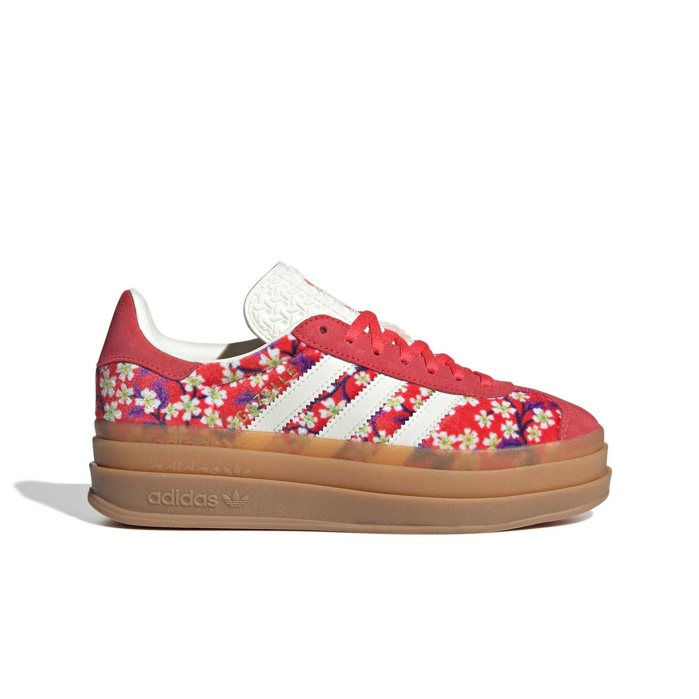 adidas Originals Gazelle Bold x Liberty London Grade School Girls' "Off White/Semi Lucid Red" Shoe