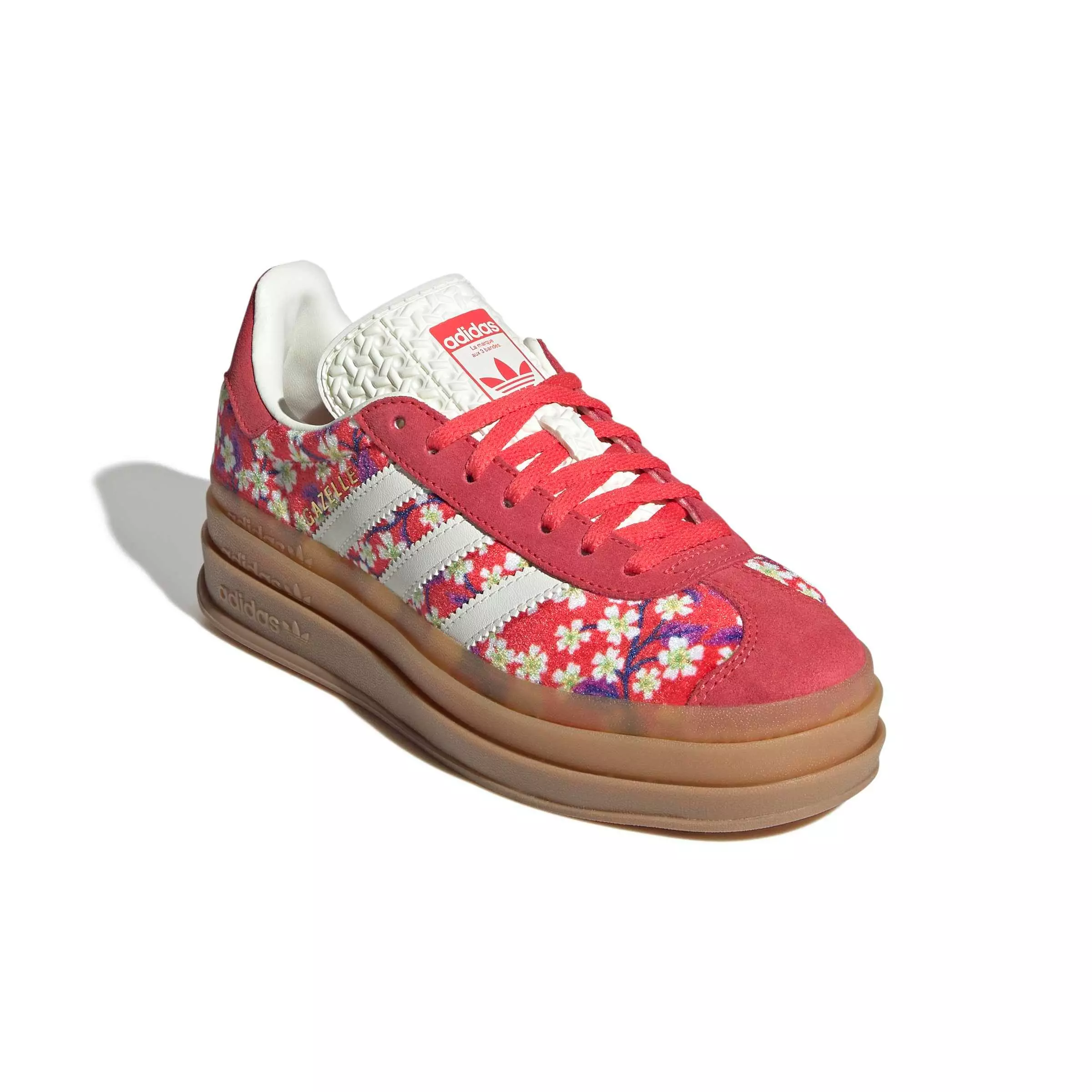 adidas Originals Gazelle Bold x Liberty London "Off White/Semi Lucid Red" Grade School Girls' Shoe - OFF WHITE/RED
