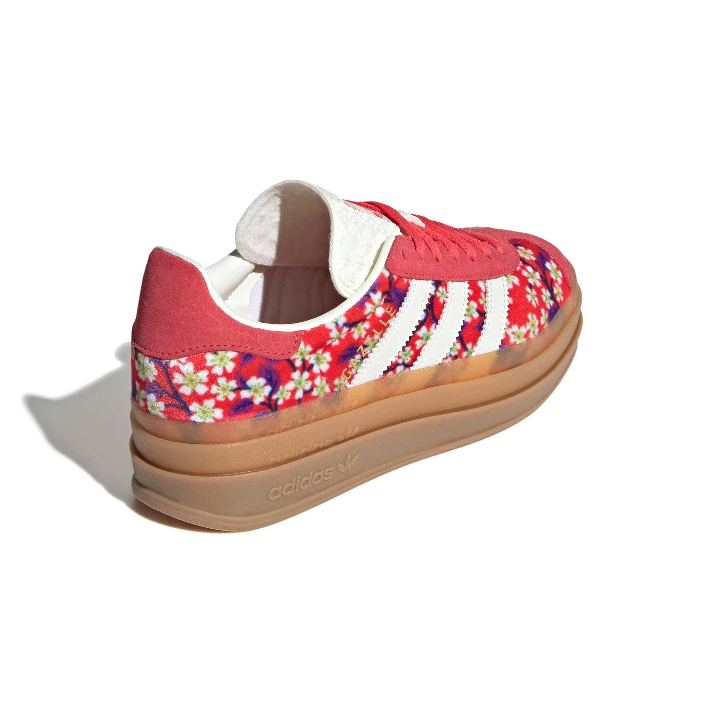 adidas Originals Gazelle Bold x Liberty London Grade School Girls' "Off White/Semi Lucid Red" Shoe