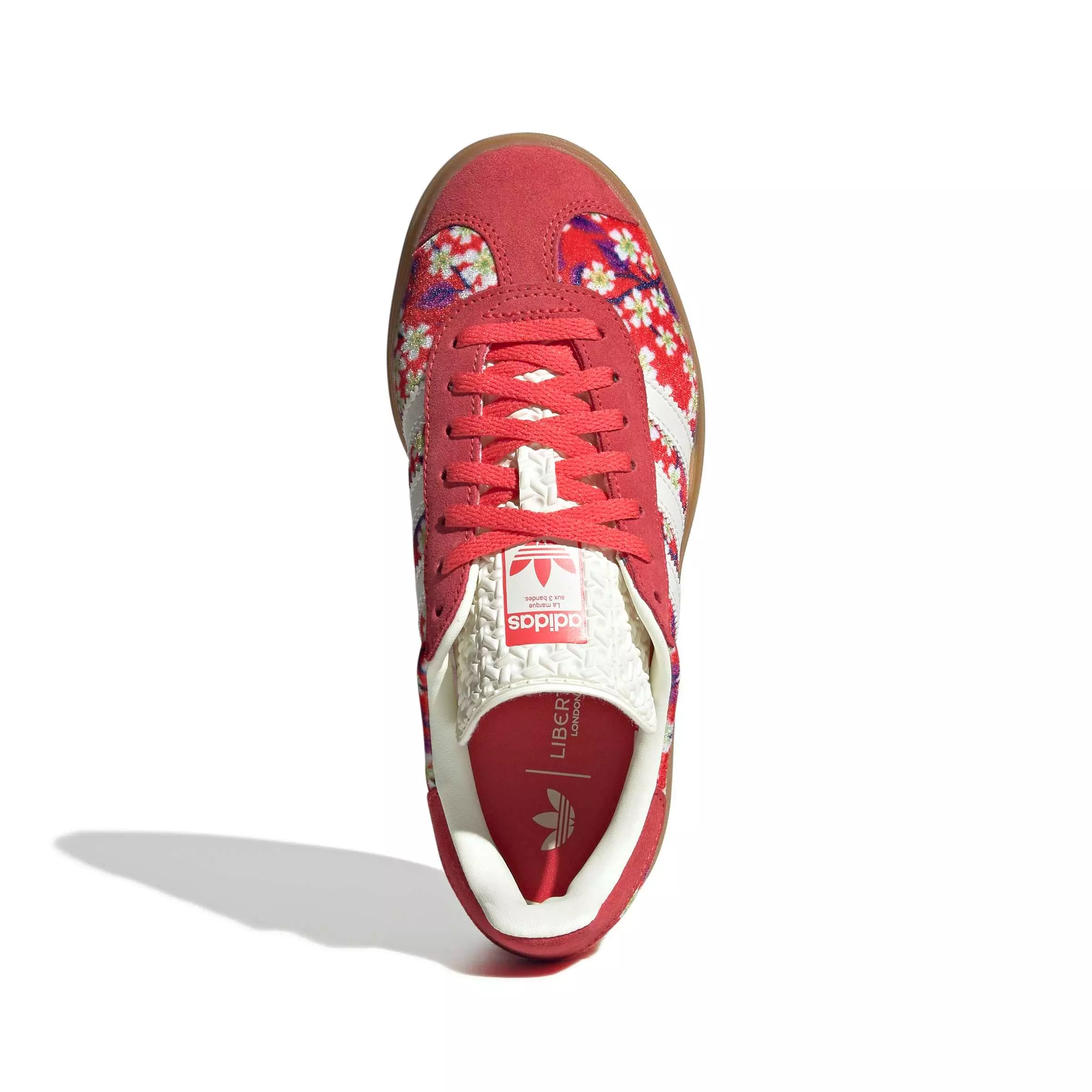 adidas Originals Gazelle Bold x Liberty London "Off White/Semi Lucid Red" Grade School Girls' Shoe - OFF WHITE/RED