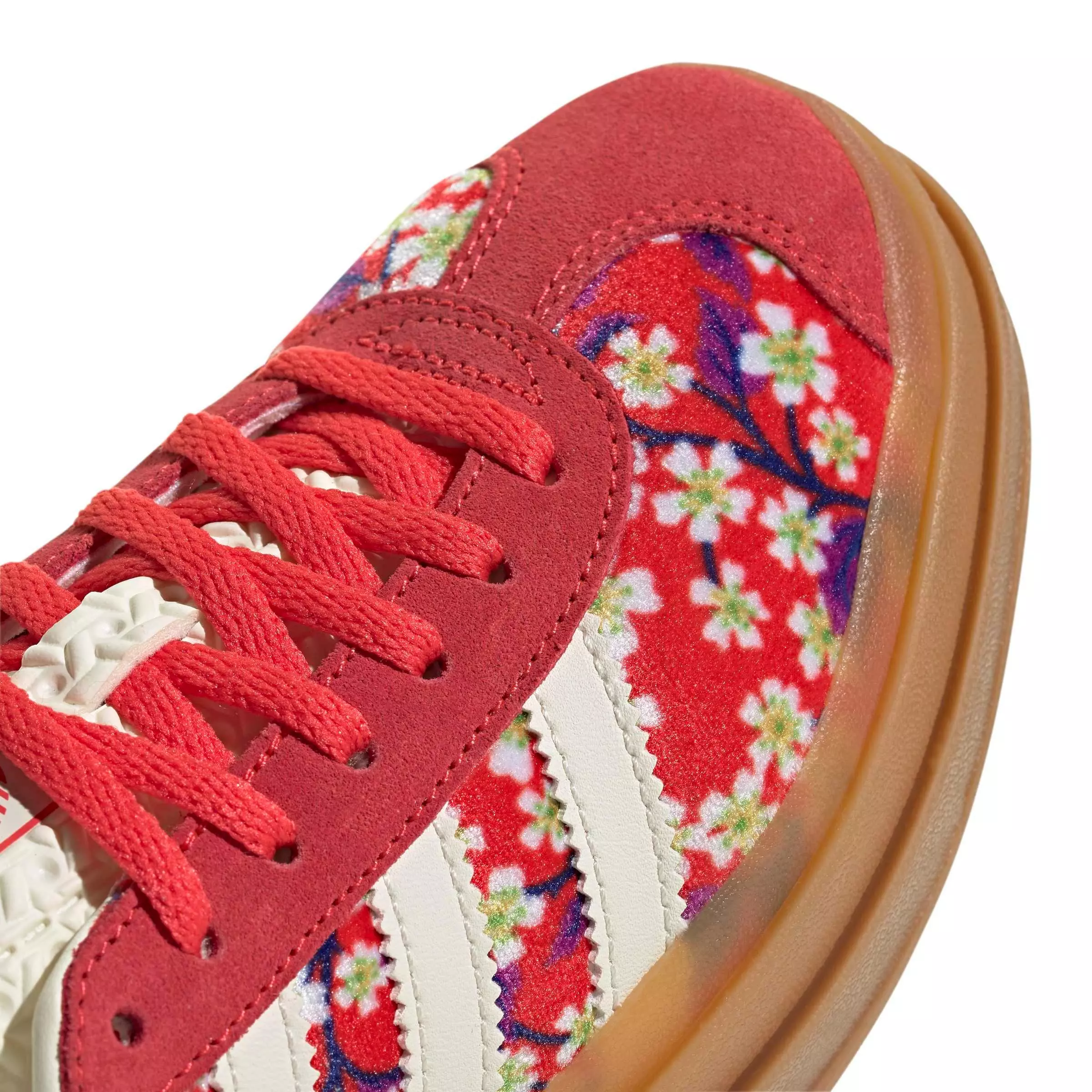 adidas Originals Gazelle Bold x Liberty London "Off White/Semi Lucid Red" Grade School Girls' Shoe - OFF WHITE/RED