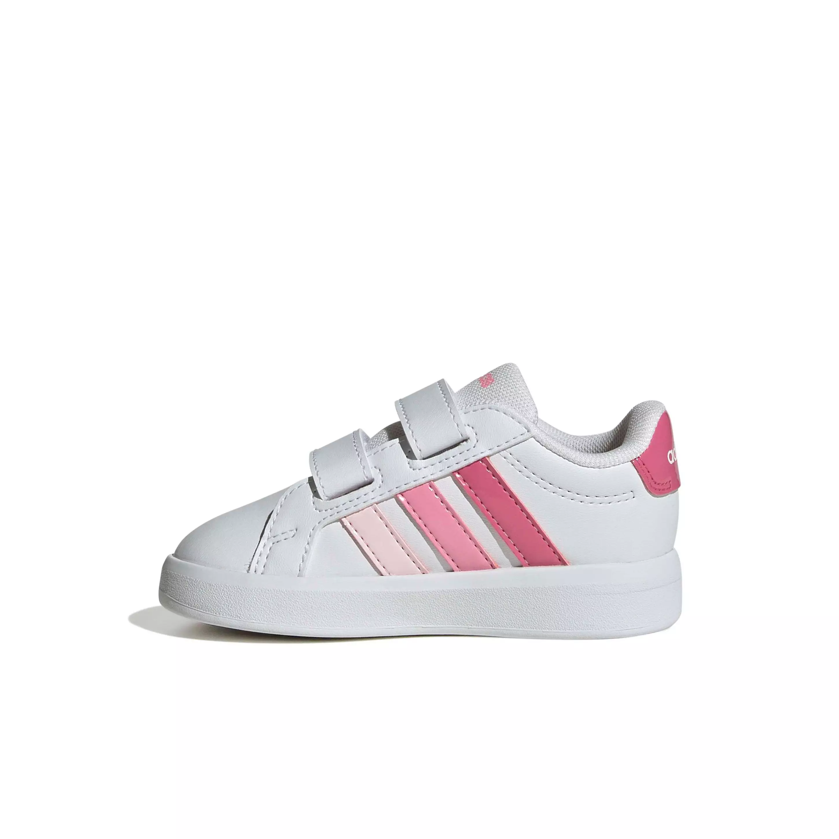 adidas Grand Court 3.0 "Ftwr White/Pink Fusion/Bliss Pink" Infant Girls' Shoe - WHITE/PINK/PINK