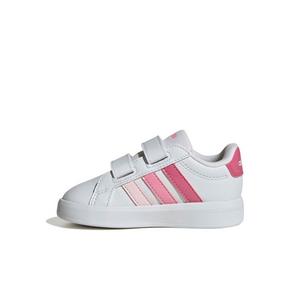 adidas Grand Court 3.0 "Ftwr White/Pink Fusion/Bliss Pink" Infant Girls' Shoe - WHITE/PINK/PINK
