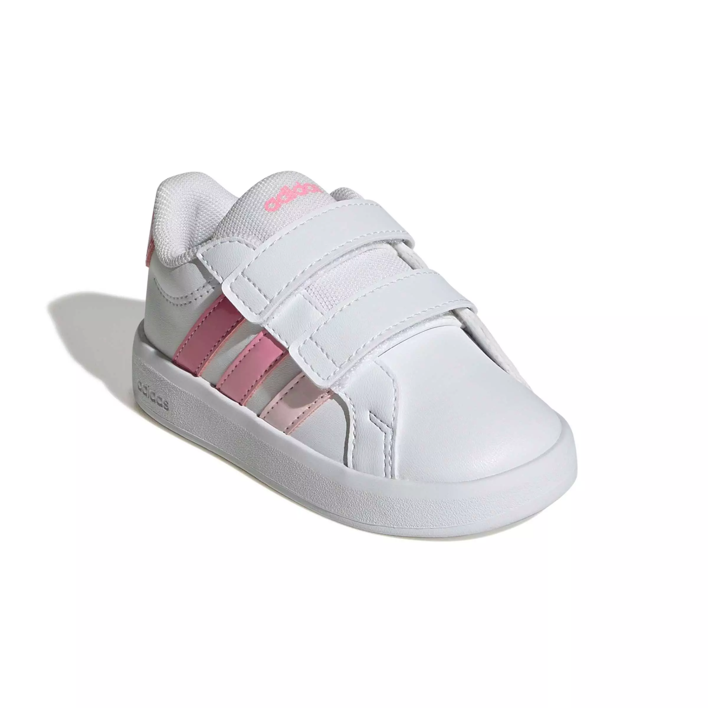 adidas Grand Court 3.0 "Ftwr White/Pink Fusion/Bliss Pink" Infant Girls' Shoe - WHITE/PINK/PINK
