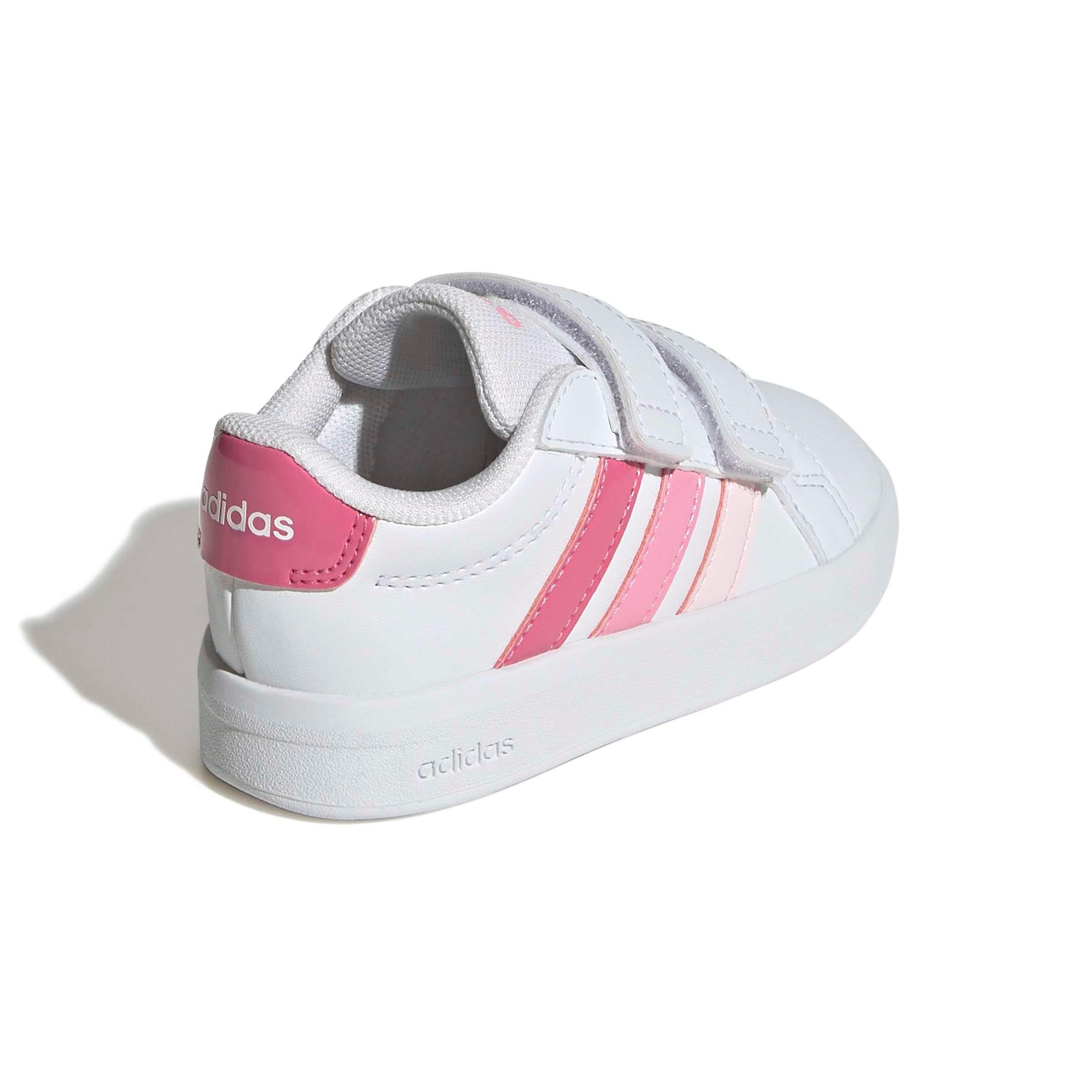 adidas Grand Court 3.0 "Ftwr White/Pink Fusion/Bliss Pink" Infant Girls' Shoe - WHITE/PINK/PINK