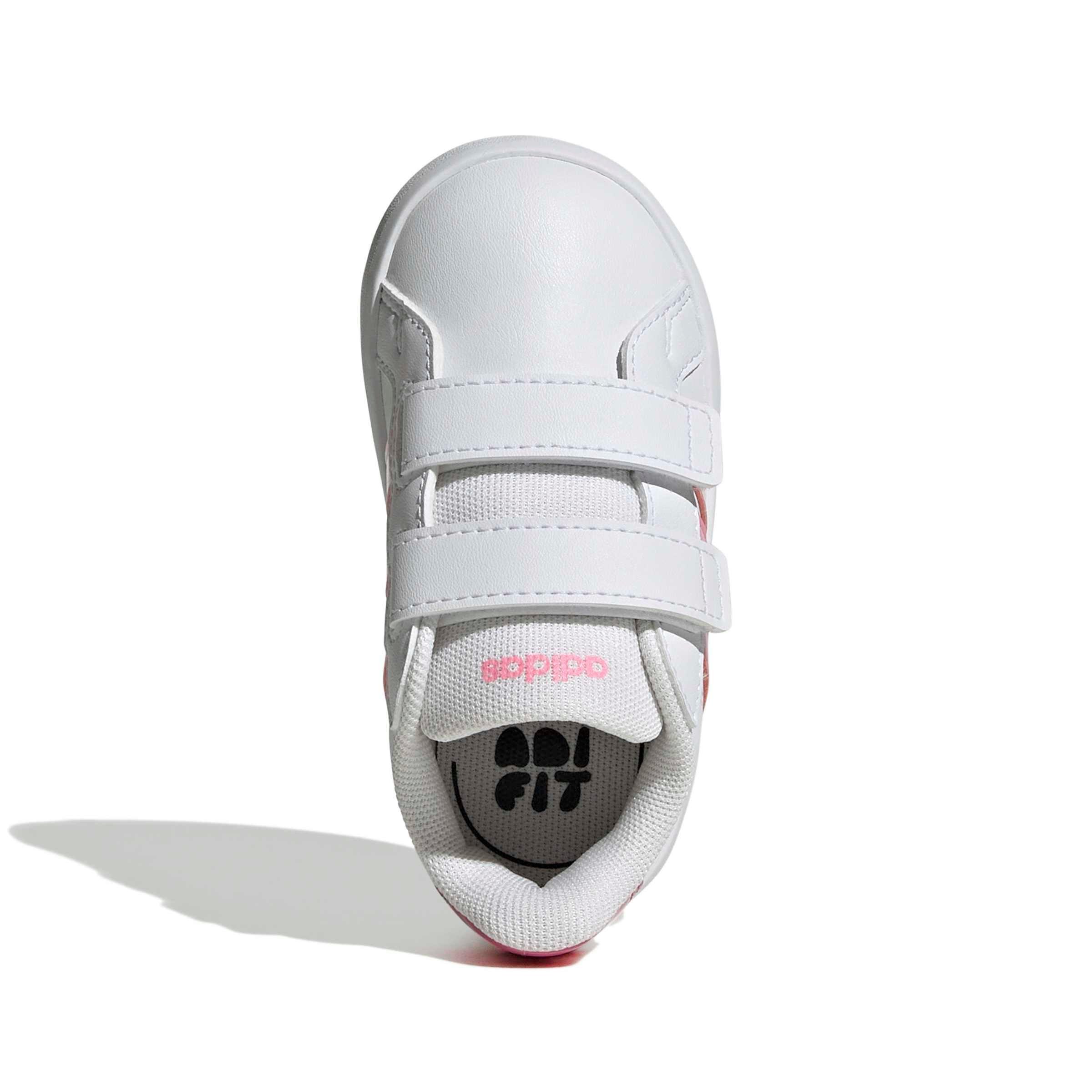 adidas Grand Court 3.0 "Ftwr White/Pink Fusion/Bliss Pink" Infant Girls' Shoe - WHITE/PINK/PINK