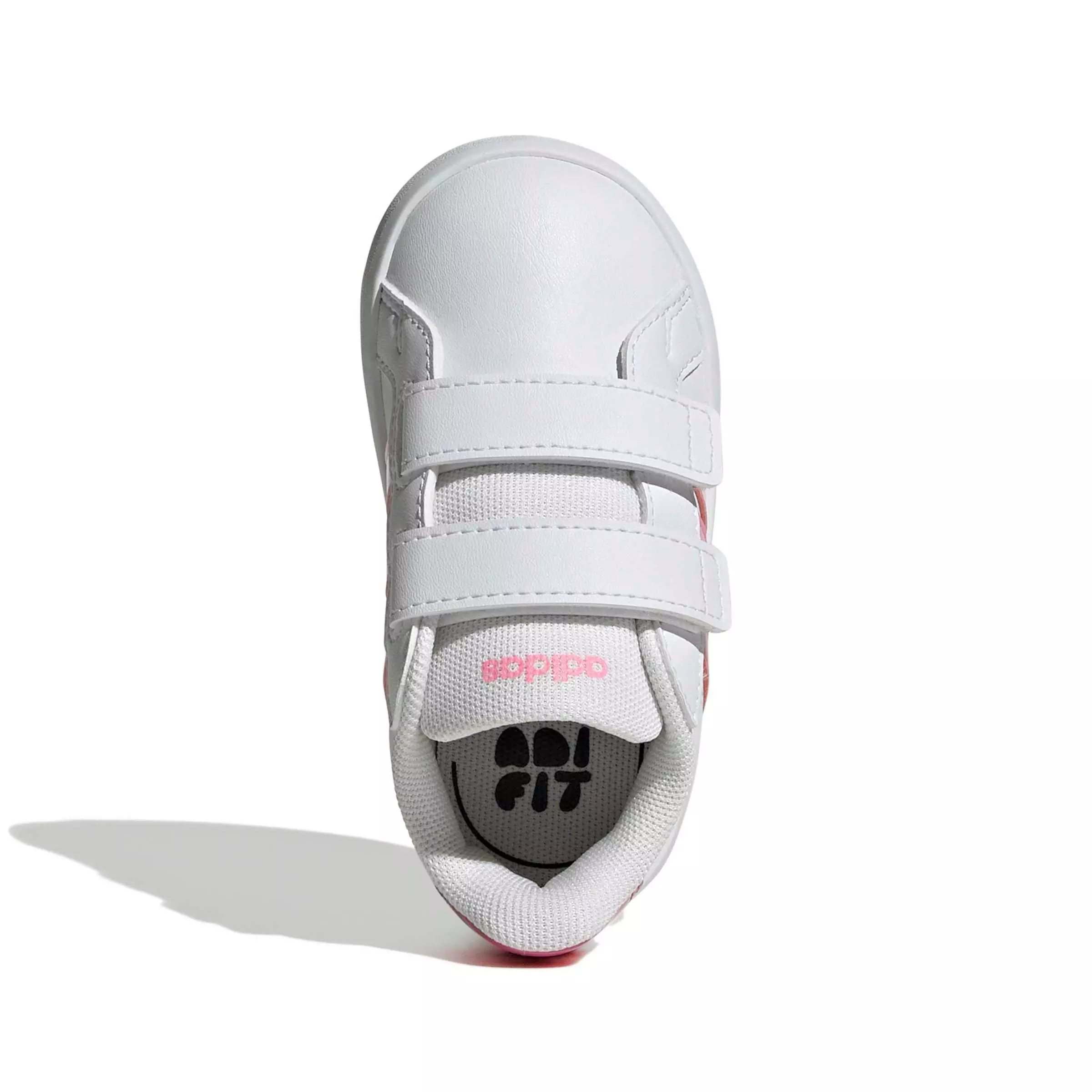 adidas Grand Court 3.0 "Ftwr White/Pink Fusion/Bliss Pink" Infant Girls' Shoe - WHITE/PINK/PINK