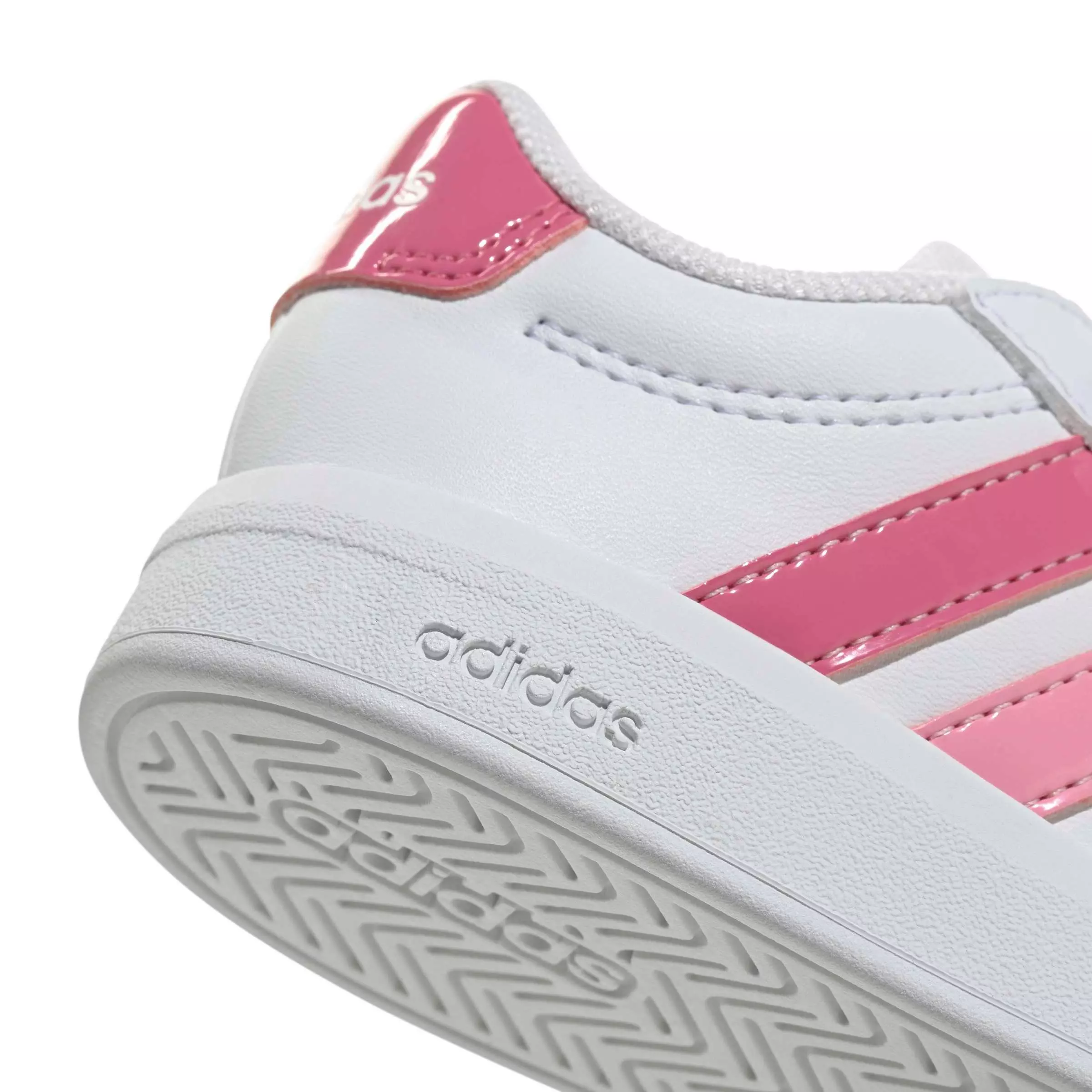 adidas Grand Court 3.0 "Ftwr White/Pink Fusion/Bliss Pink" Infant Girls' Shoe - WHITE/PINK/PINK