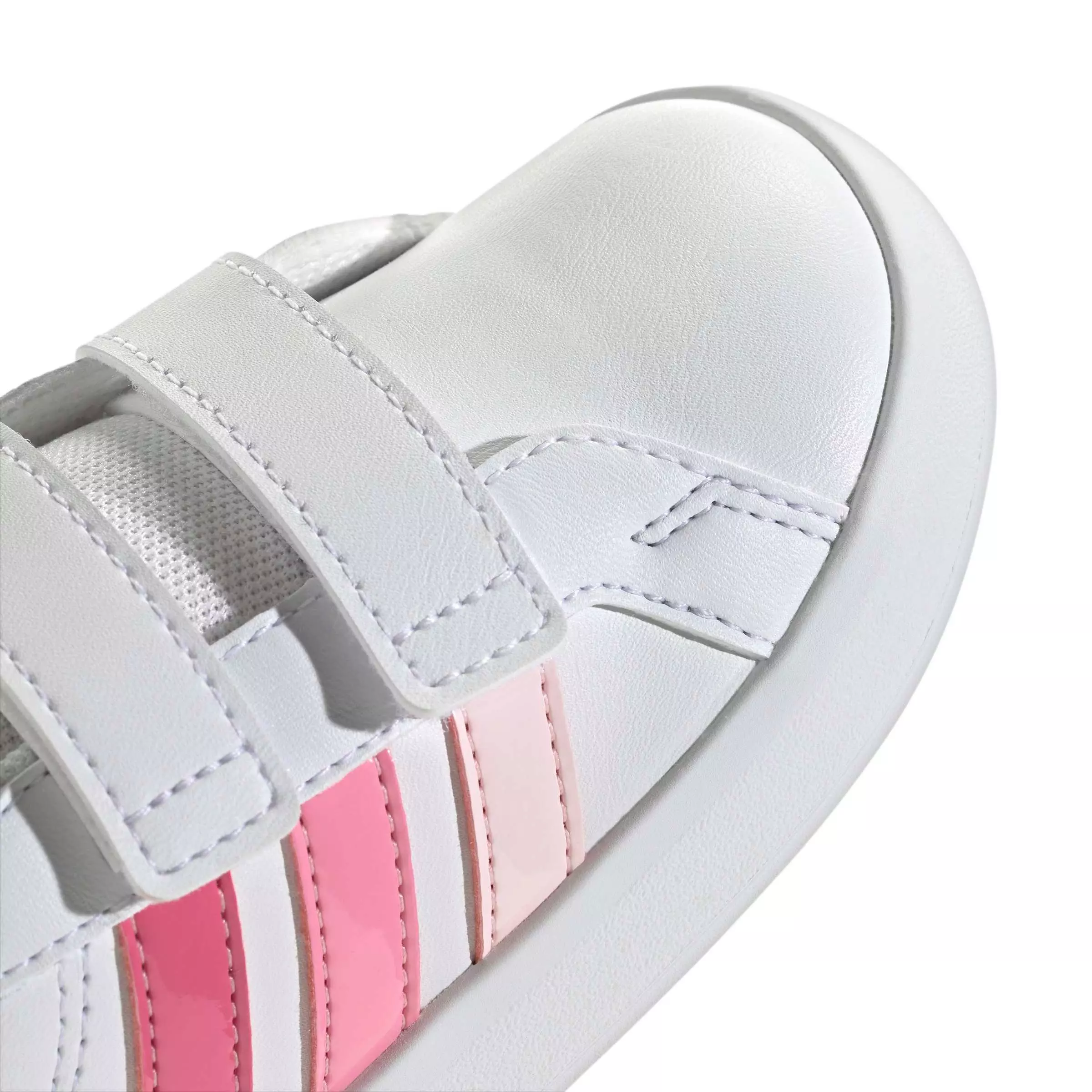 adidas Grand Court 3.0 "Ftwr White/Pink Fusion/Bliss Pink" Infant Girls' Shoe - WHITE/PINK/PINK