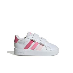 adidas Grand Court 3.0 "Ftwr White/Pink Fusion/Bliss Pink" Infant Girls' Shoe - WHITE/PINK/PINK
