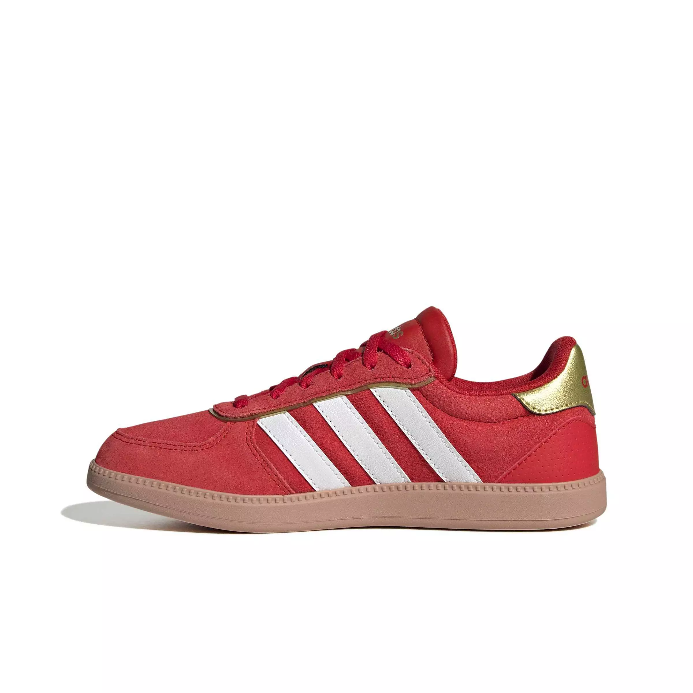 adidas Breaknet Sleek "Better Scarlet/Chalk White/Gold Metallic" Grade School Girls' Shoe - SCARLET/WHITE/GOLD