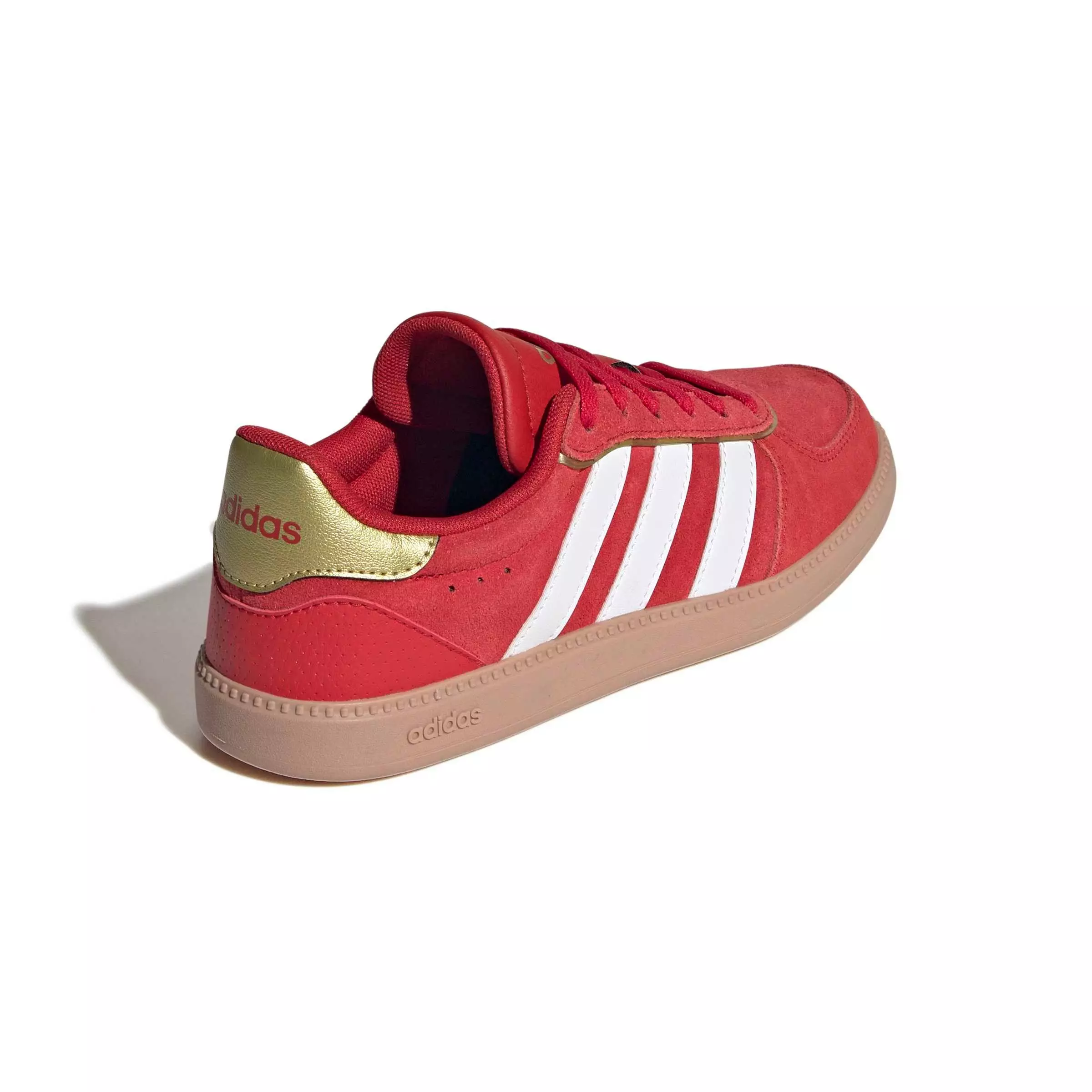 adidas Breaknet Sleek "Better Scarlet/Chalk White/Gold Metallic" Grade School Girls' Shoe - SCARLET/WHITE/GOLD