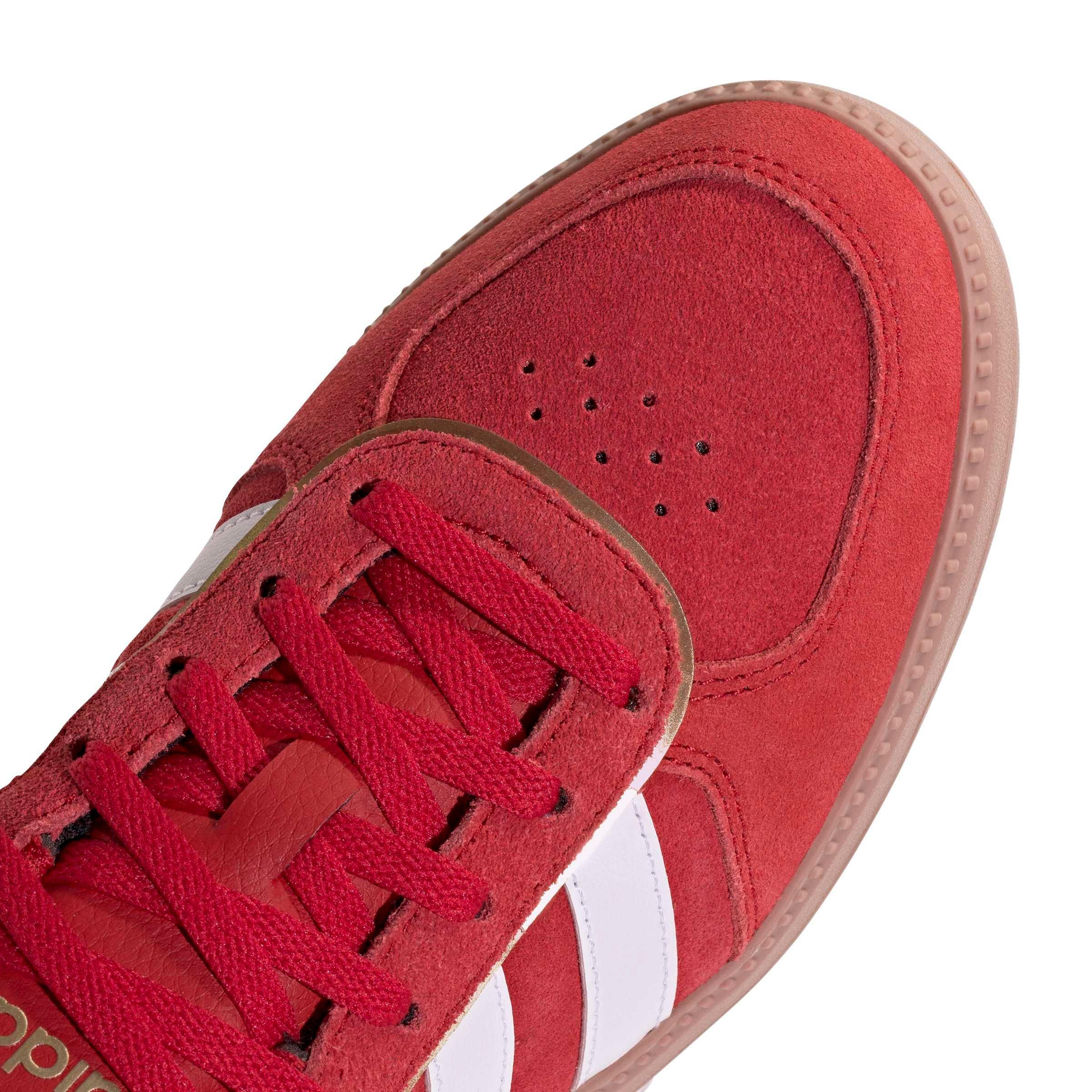 adidas Breaknet Sleek "Better Scarlet/Chalk White/Gold Metallic" Grade School Girls' Shoe - SCARLET/WHITE/GOLD