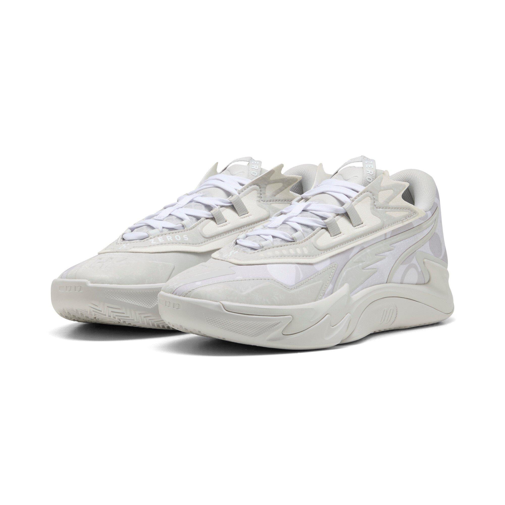 PUMA Scoot Zeros II "Glacial Grey/PUMA White" Men's Basketball Shoe - GREY/WHITE Thumbnail View 3