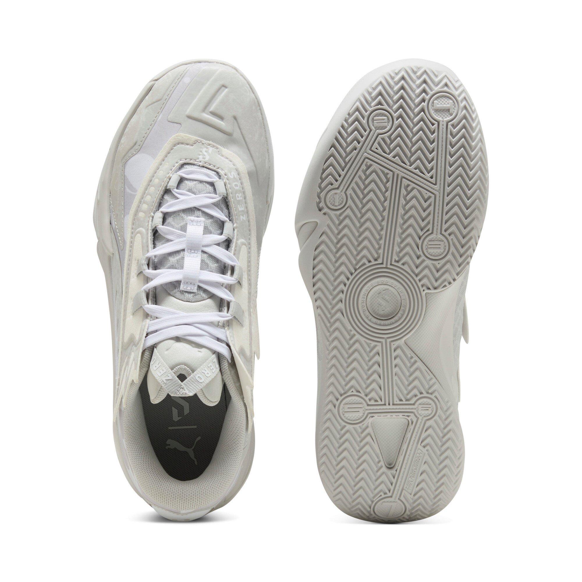 PUMA Scoot Zeros II "Glacial Grey/PUMA White" Men's Basketball Shoe - GREY/WHITE Thumbnail View 4