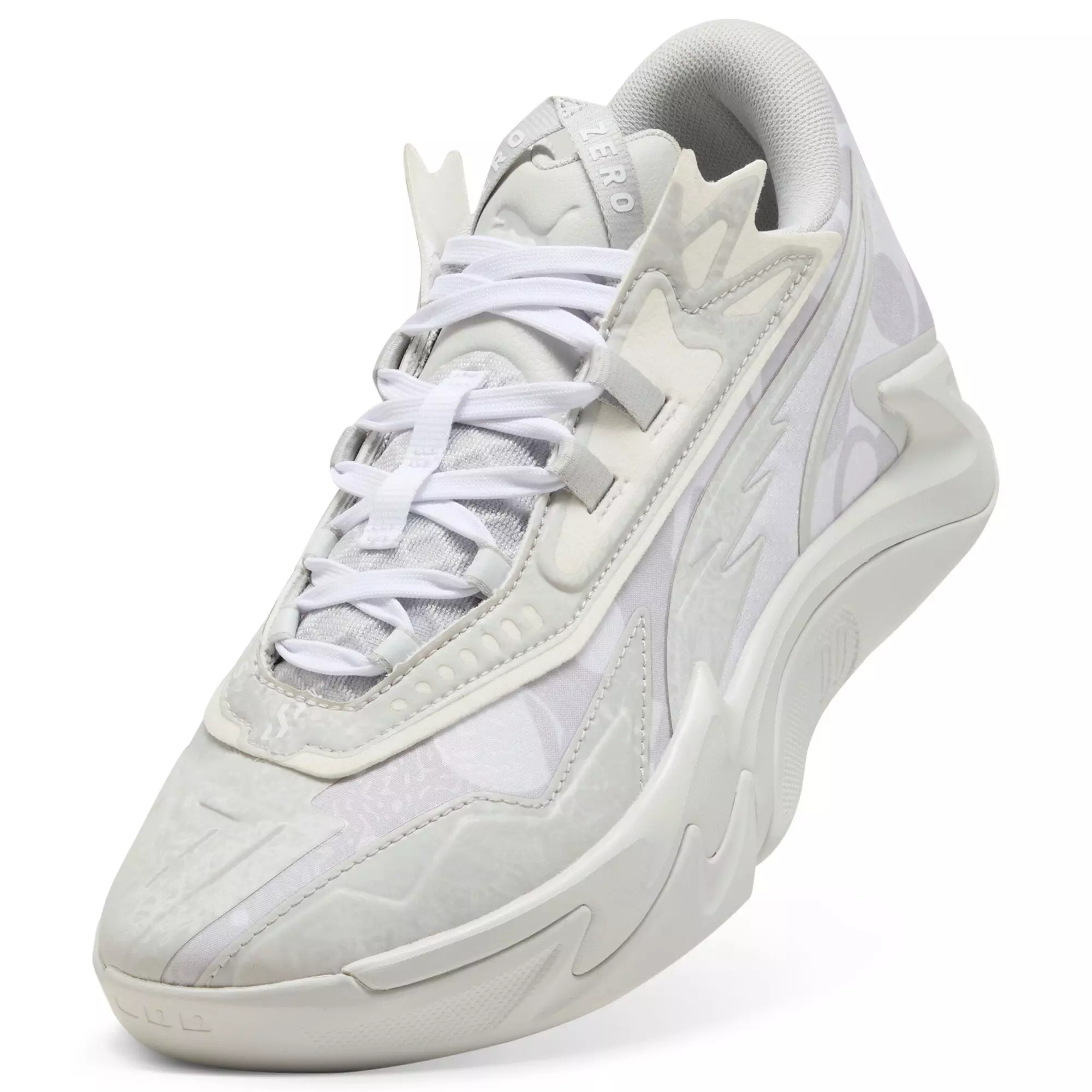 PUMA Scoot Zeros II "Glacial Grey/PUMA White" Men's Basketball Shoe - GREY/WHITE