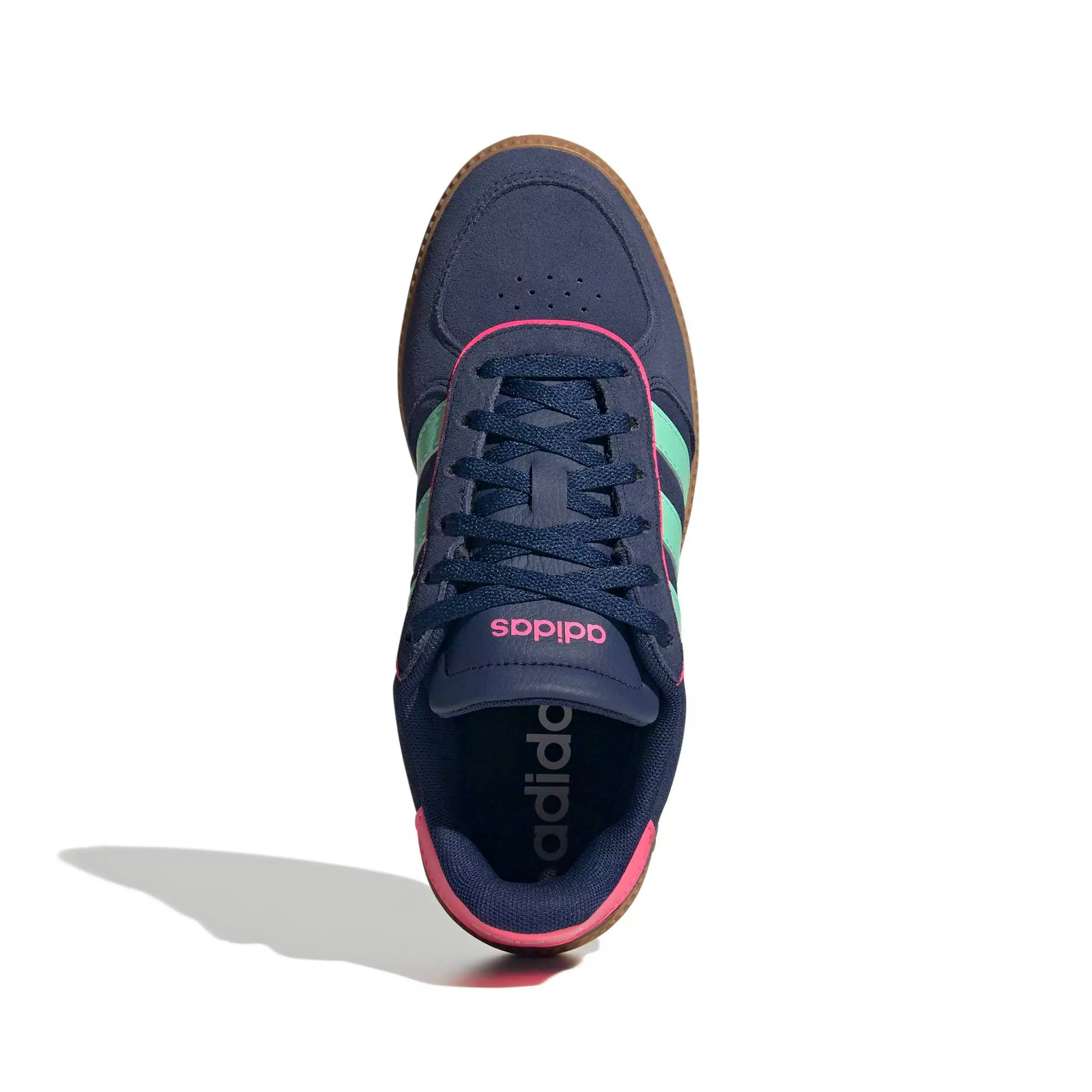 adidas Breaknet Sleek "Dark Blue/Pulse Mint/Lucid Pink" Grade School Girls' Shoe - DK BLUE/MINT/PINK