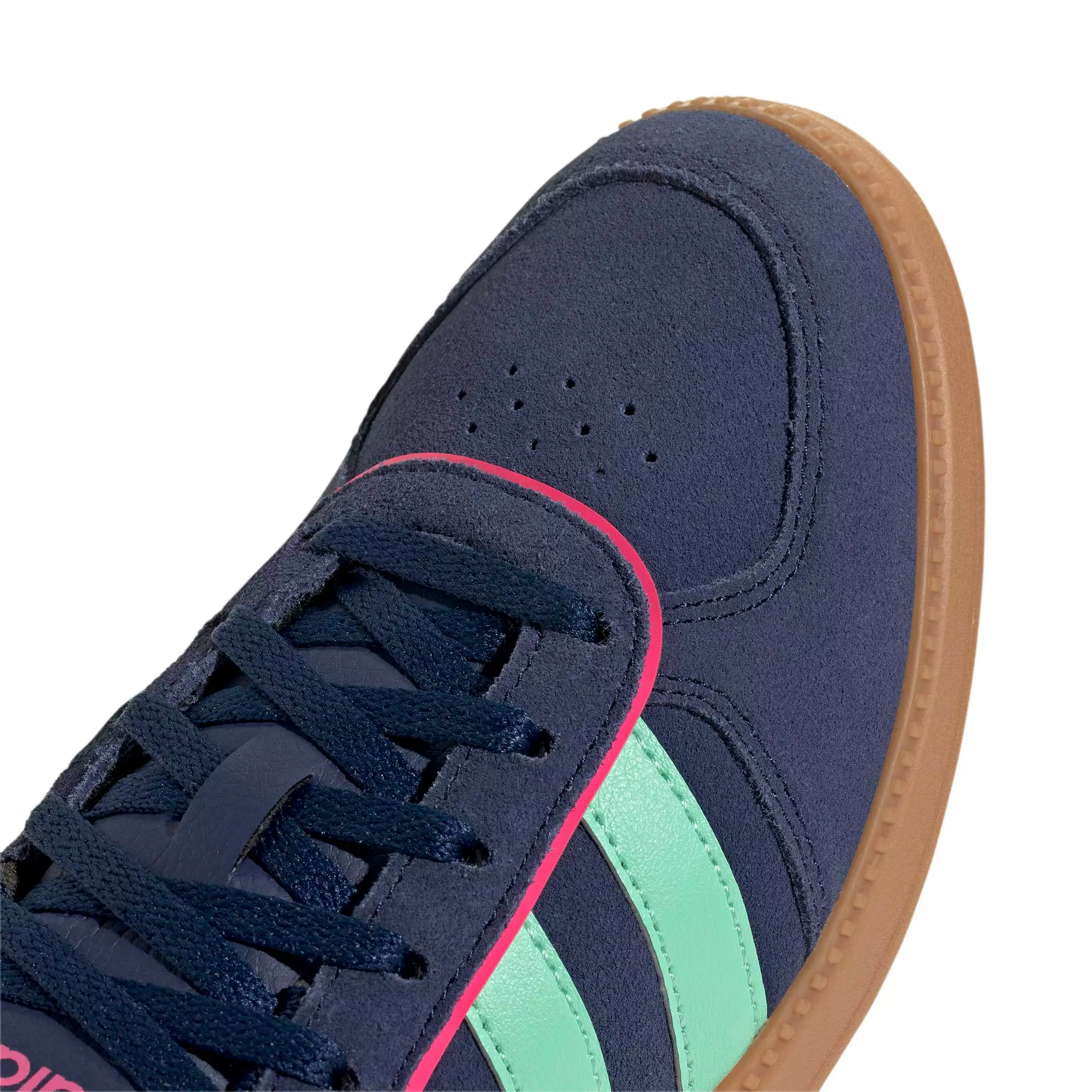 adidas Breaknet Sleek "Dark Blue/Pulse Mint/Lucid Pink" Grade School Girls' Shoe - DK BLUE/MINT/PINK