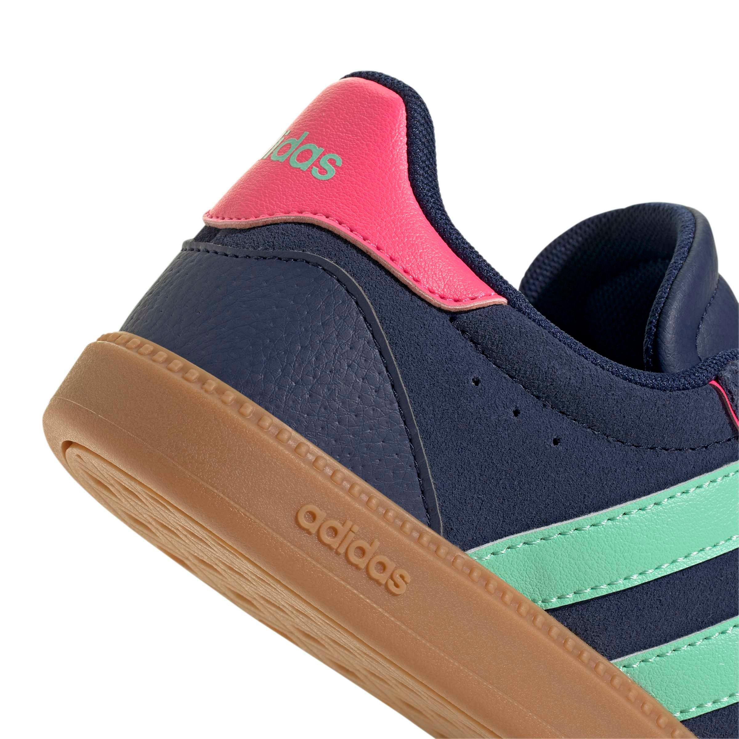 adidas Breaknet Sleek "Dark Blue/Pulse Mint/Lucid Pink" Grade School Girls' Shoe - DK BLUE/MINT/PINK