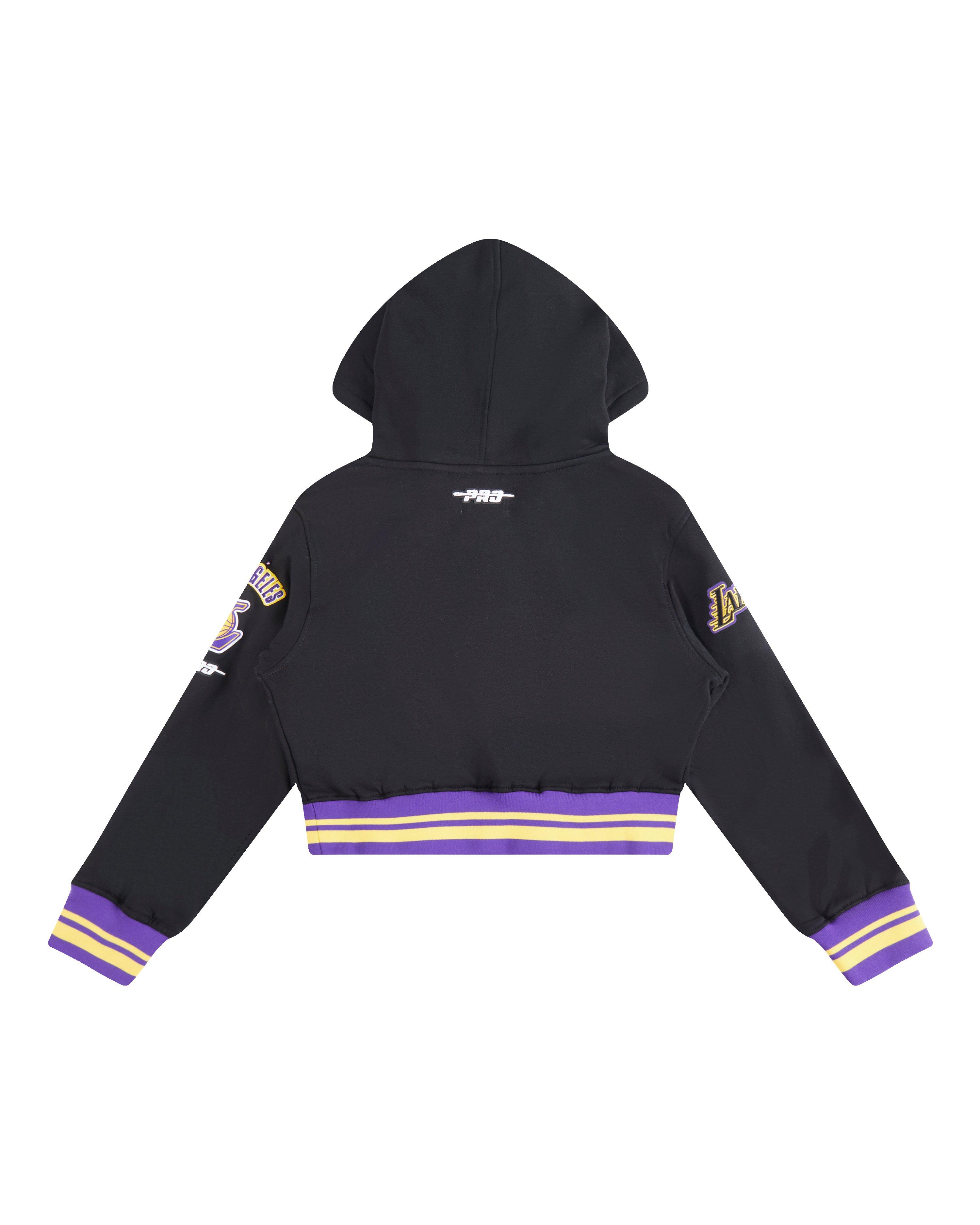 Pro Standard Toddler Girls' NBA Los Angeles Lakers Retro Classic Rib Fleece PO Hoodie -Black/Purple - BLACK/PURPLE Thumbnail View 2