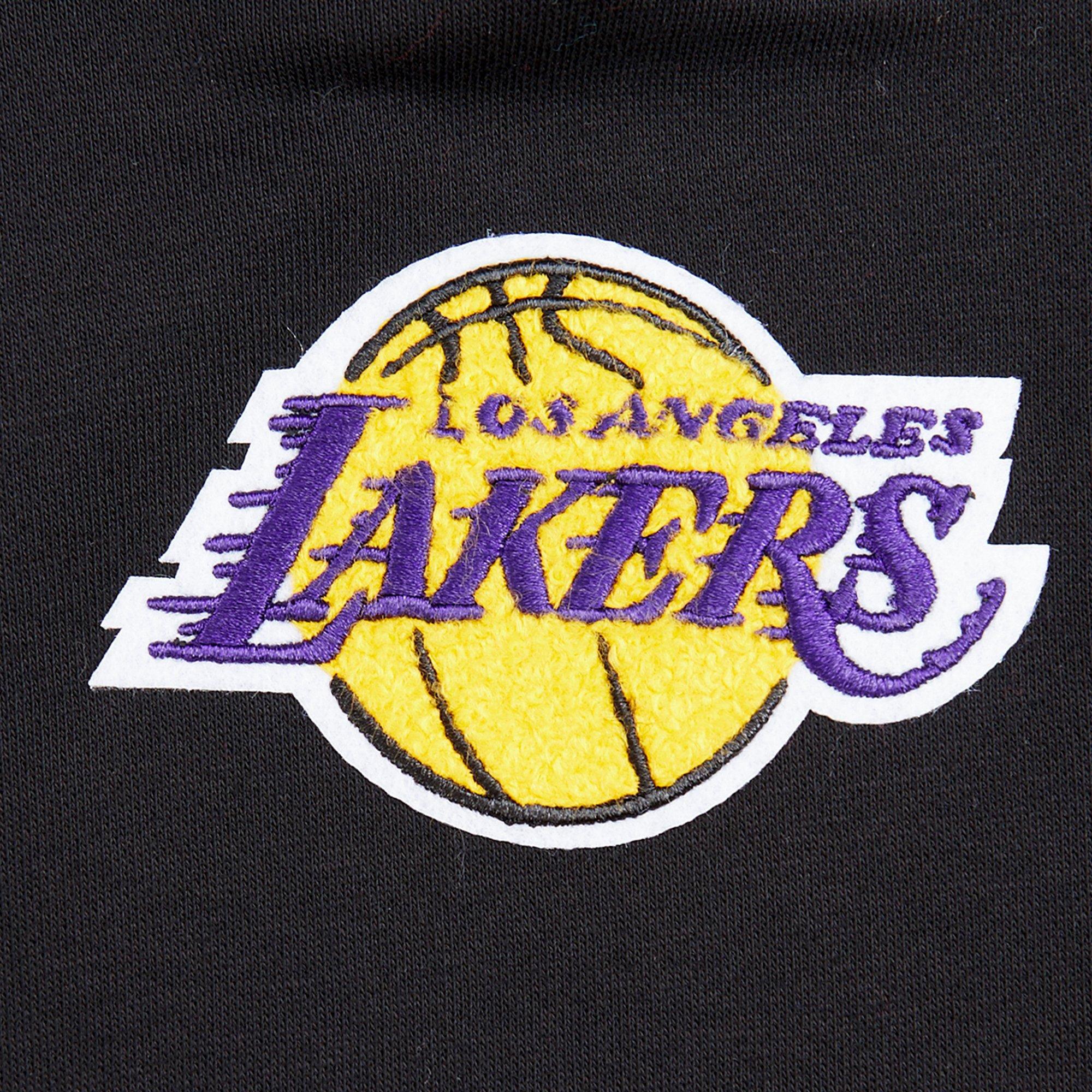 Pro Standard Toddler Girls' NBA Los Angeles Lakers Retro Classic Rib Fleece PO Hoodie - Black/Purple - BLACK/PURPLE Thumbnail View 3