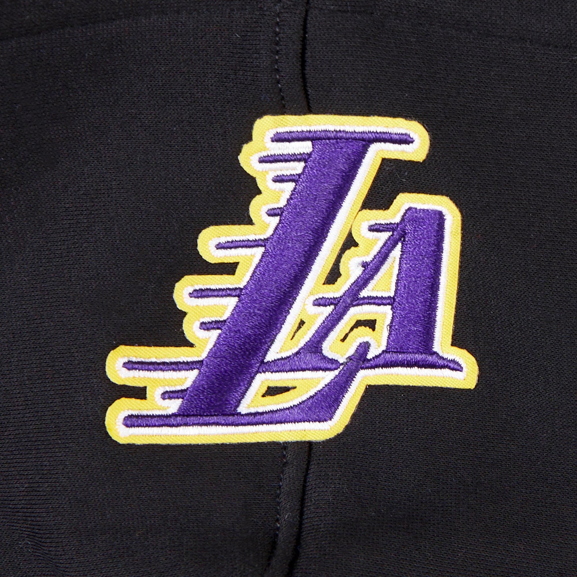 Pro Standard Toddler Girls' NBA Los Angeles Lakers Retro Classic Rib Fleece PO Hoodie -Black/Purple - BLACK/PURPLE Thumbnail View 5