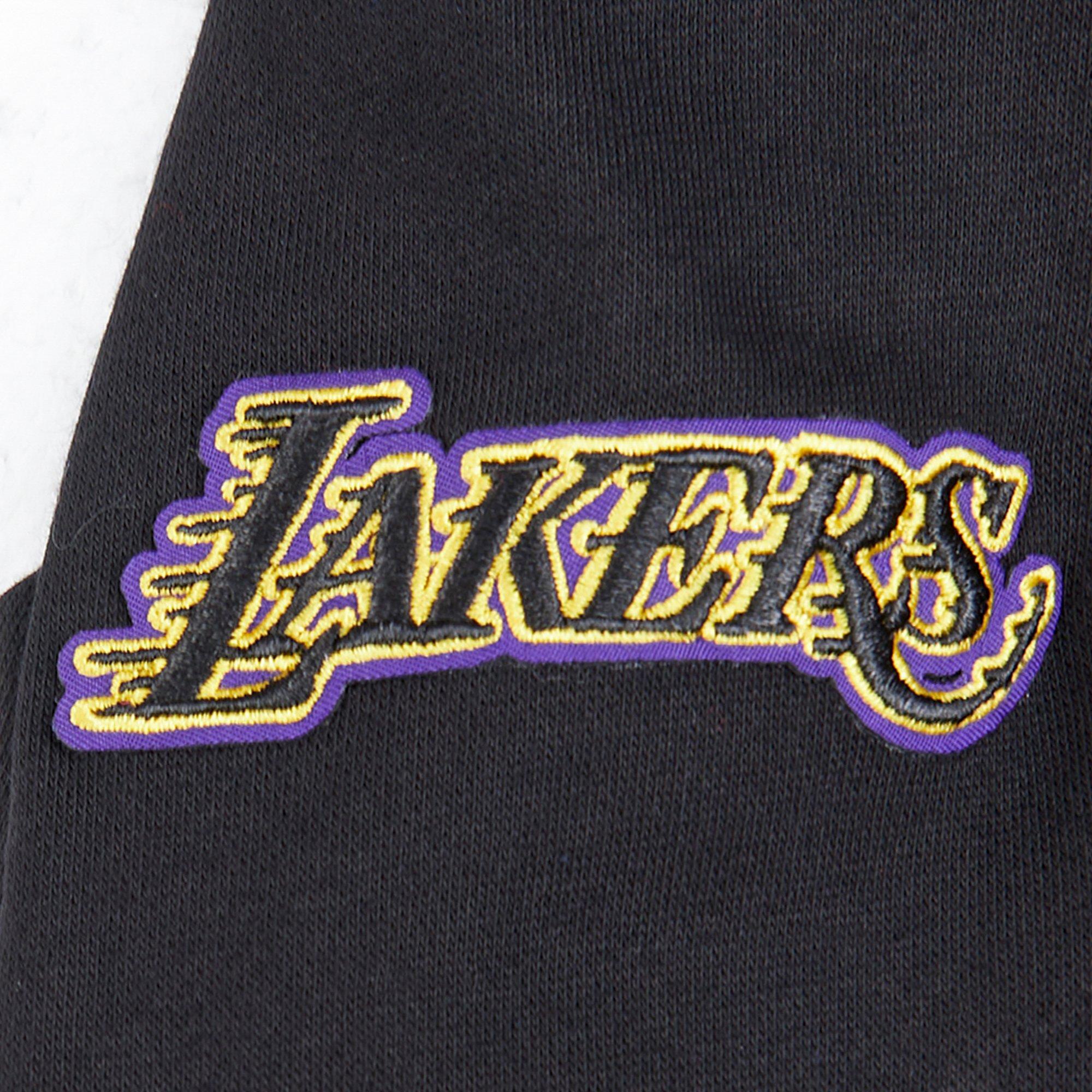 Pro Standard Toddler Girls' NBA Los Angeles Lakers Retro Classic Rib Fleece PO Hoodie - Black/Purple - BLACK/PURPLE Thumbnail View 6
