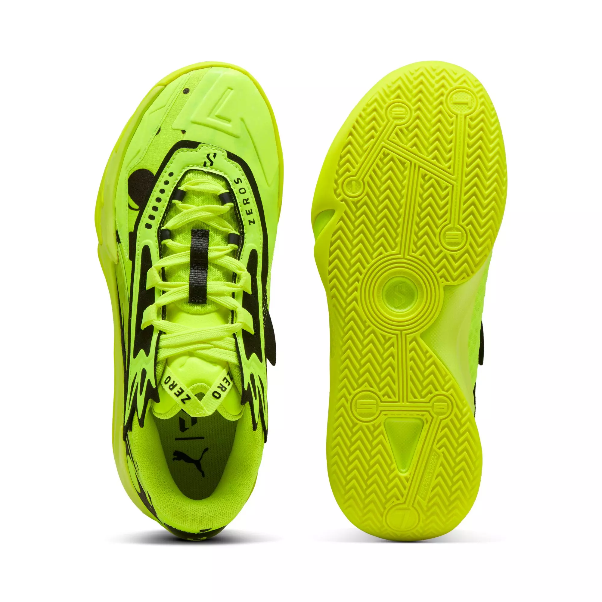 PUMA Scoot Zeros II "Yellow Alert/PUMA Black" Men's Basketball Shoe - YELLOW/BLACK