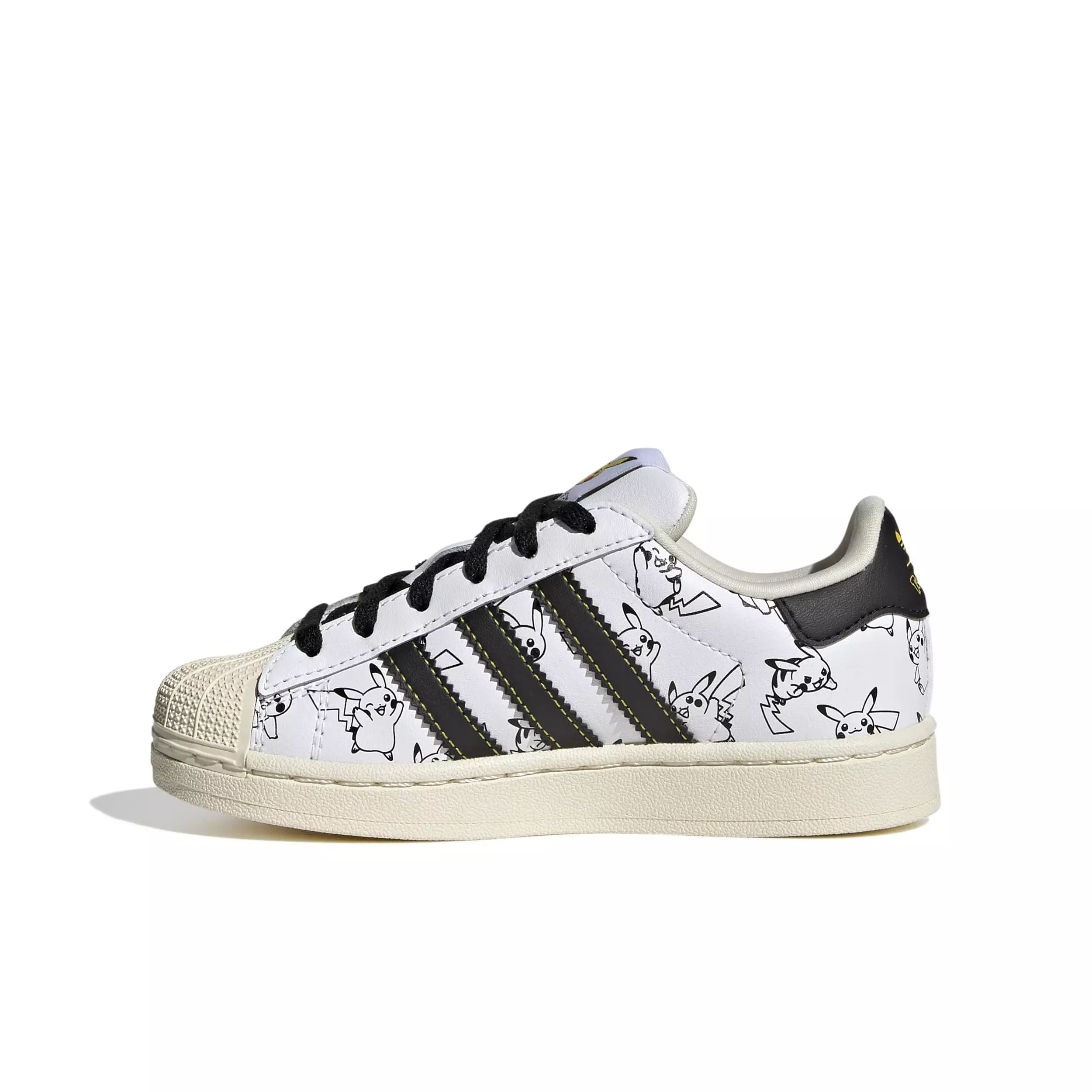 adidas Originals Pok&eacute;mon Superstar II "Pikachu" Preschool Kids' Shoe - WHITE/BLACK/GOLD