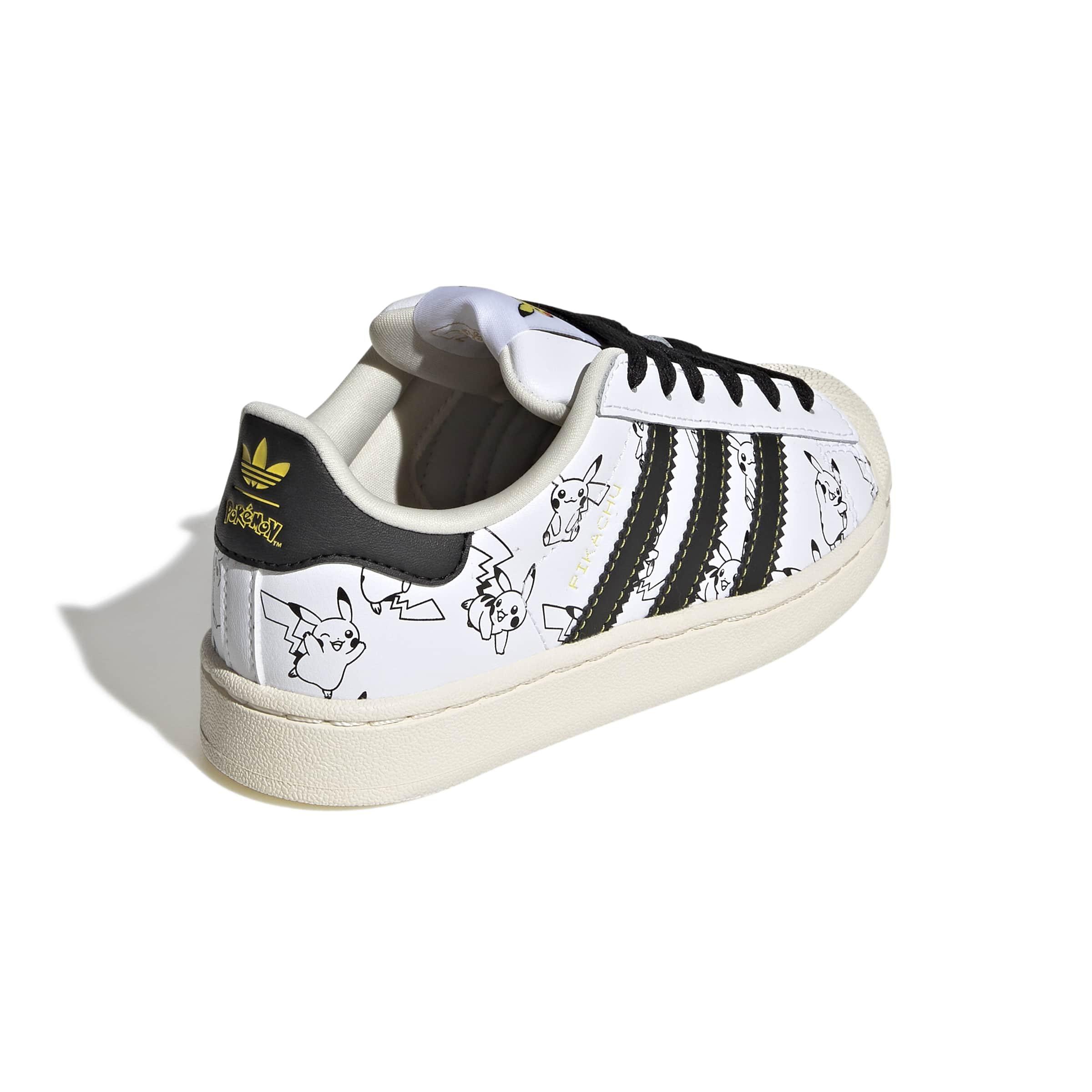 adidas Originals Pok&eacute;mon Superstar II "Pikachu" Preschool Kids' Shoe - WHITE/BLACK/GOLD