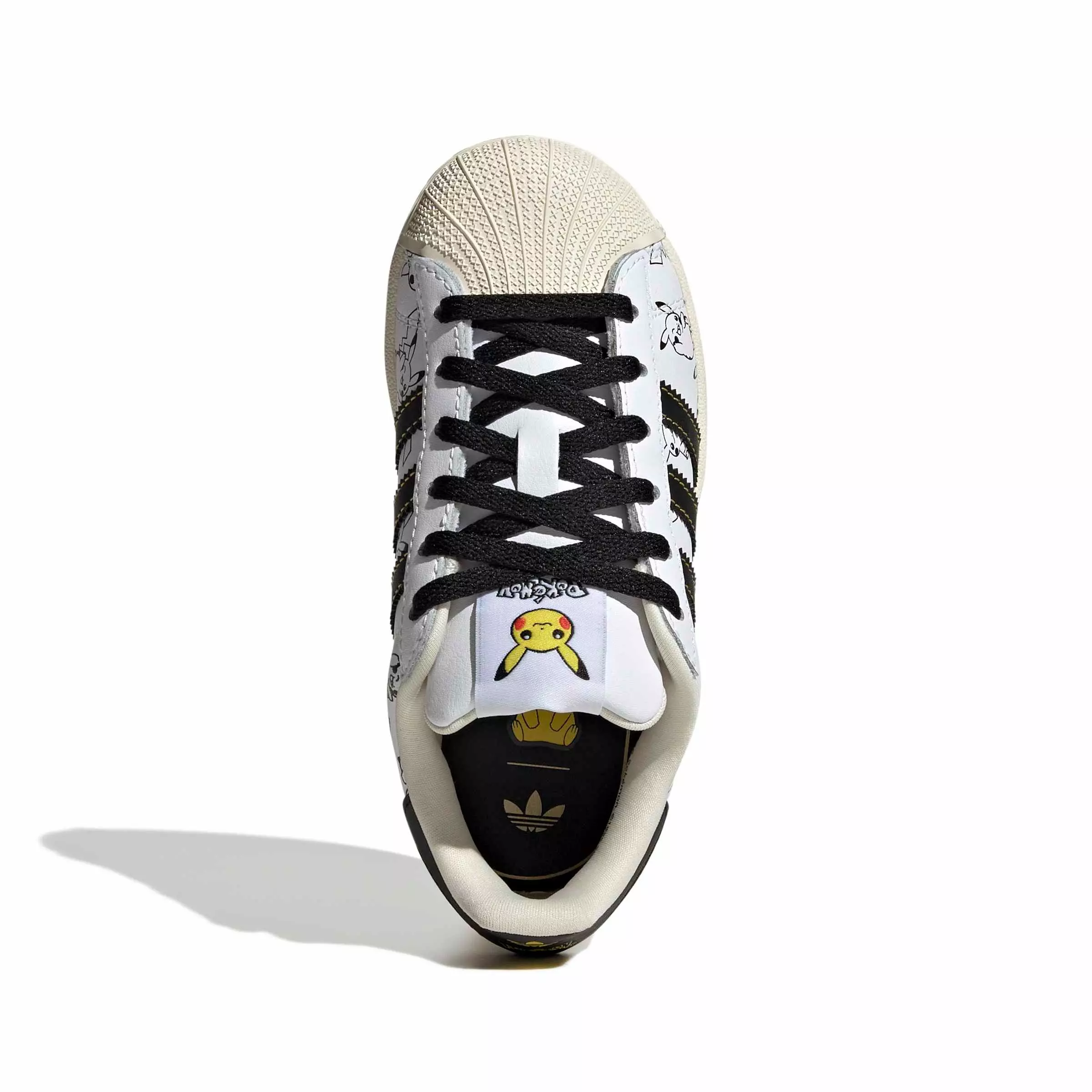 adidas Originals Pok&eacute;mon Superstar II "Pikachu" Preschool Kids' Shoe - WHITE/BLACK/GOLD