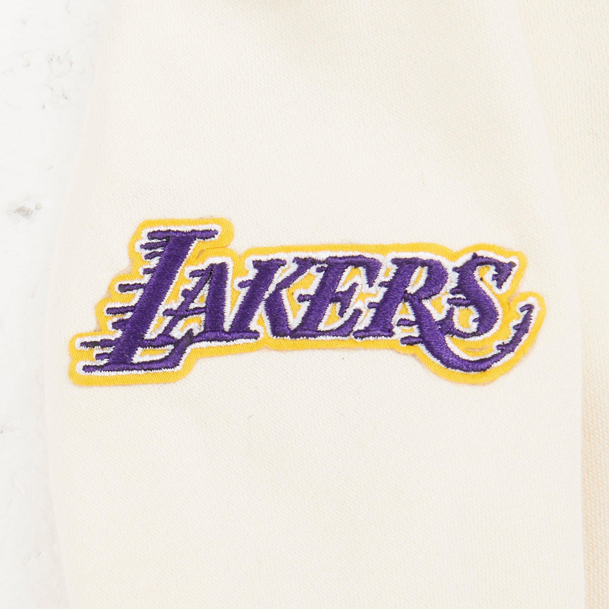 Pro Standard Toddler Girls' NBA Los Angeles Lakers Retro Classic Rib Fleece PO Hoodie -White/Purple - WHITE/PURPLE Thumbnail View 3