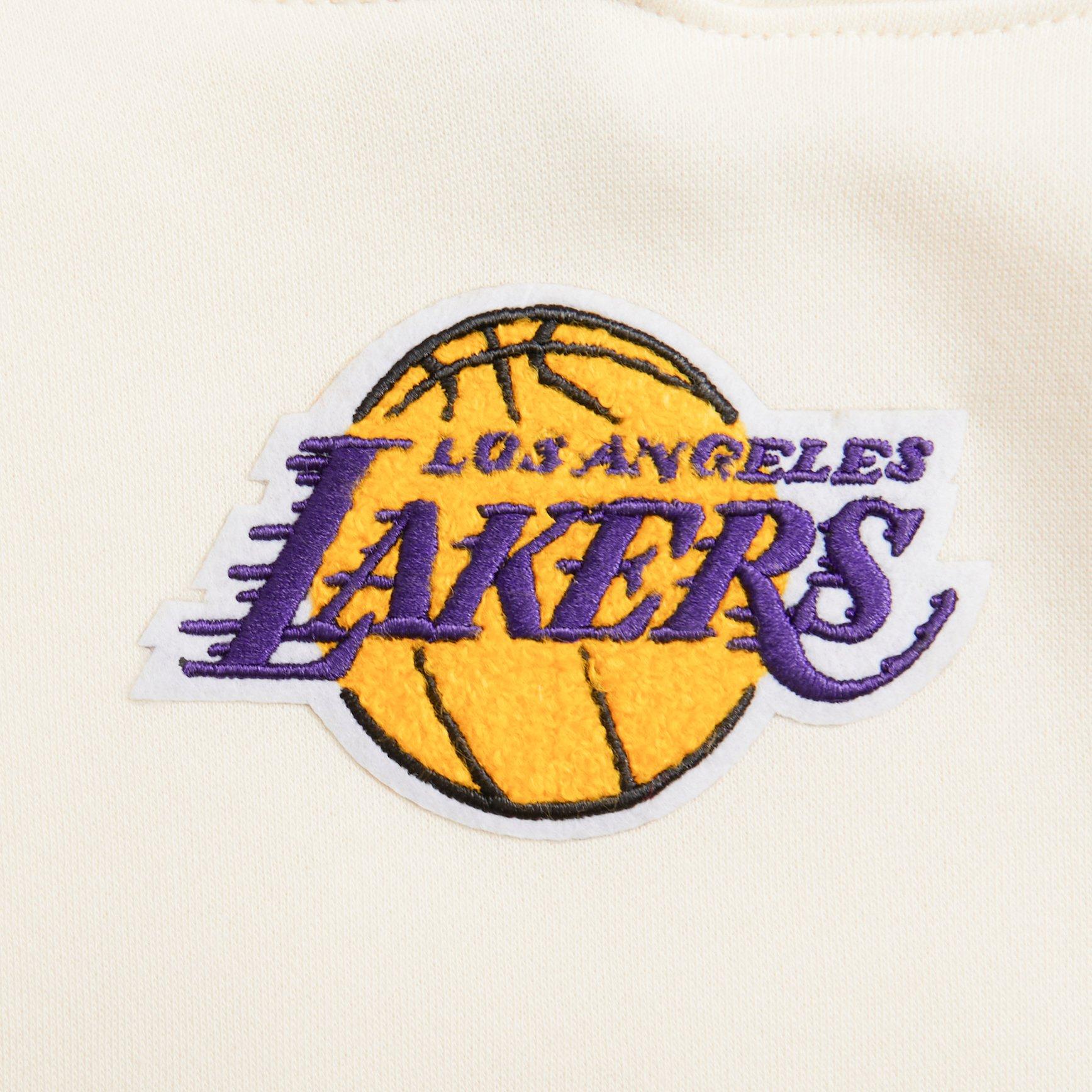 Pro Standard Toddler Girls' NBA Los Angeles Lakers Retro Classic Rib Fleece PO Hoodie - White/Purple - WHITE/PURPLE Thumbnail View 4