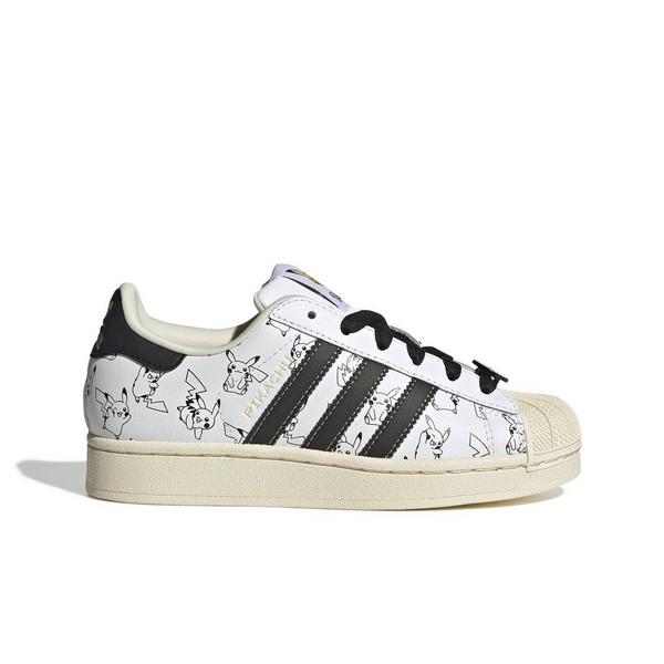 adidas Originals Pok&eacute;mon Superstar II "Pikachu" Grade School Kids' Shoe - WHITE/BLACK/GOLD