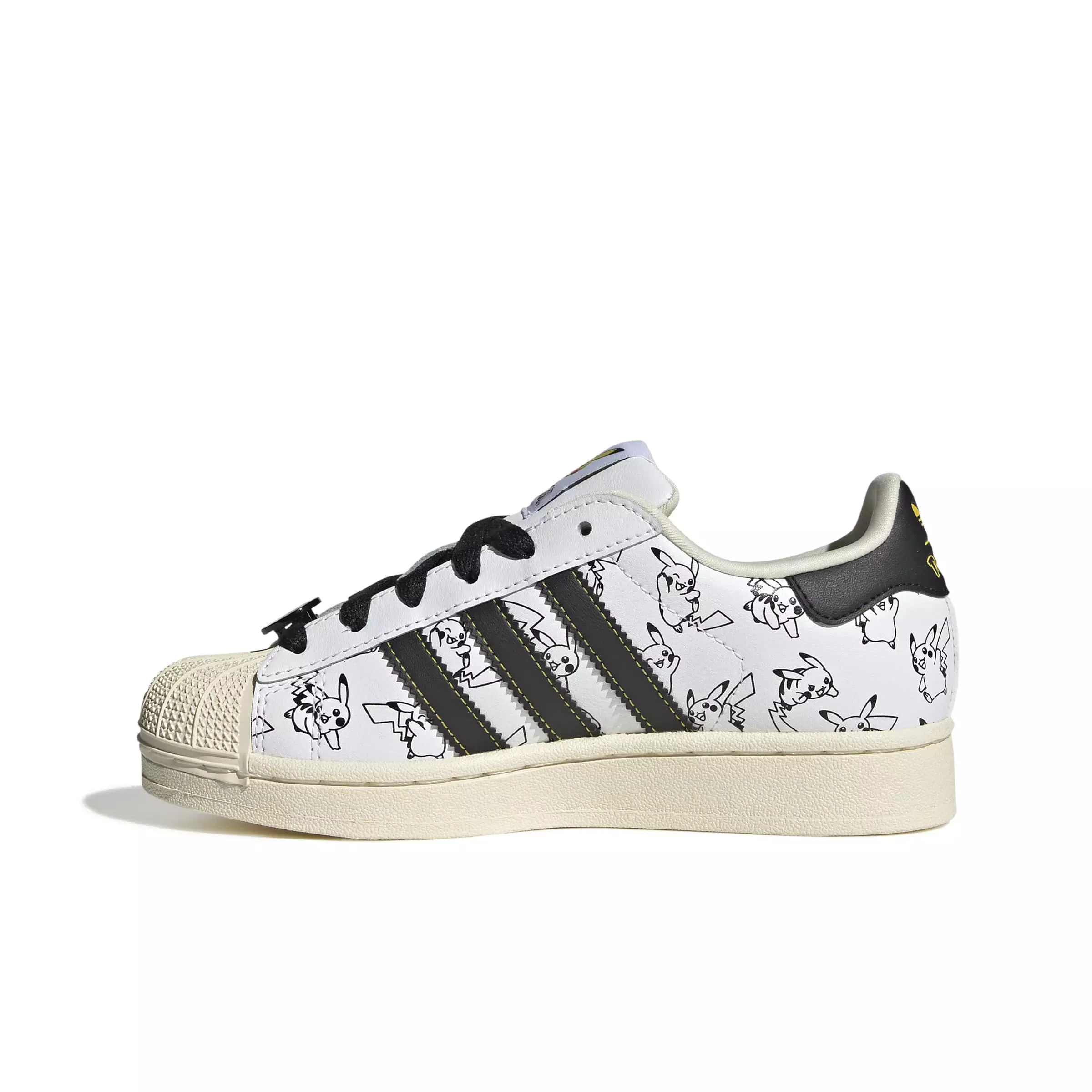 adidas Originals Pok&eacute;mon Superstar II "Pikachu" Grade School Kids' Shoe - WHITE/BLACK/GOLD