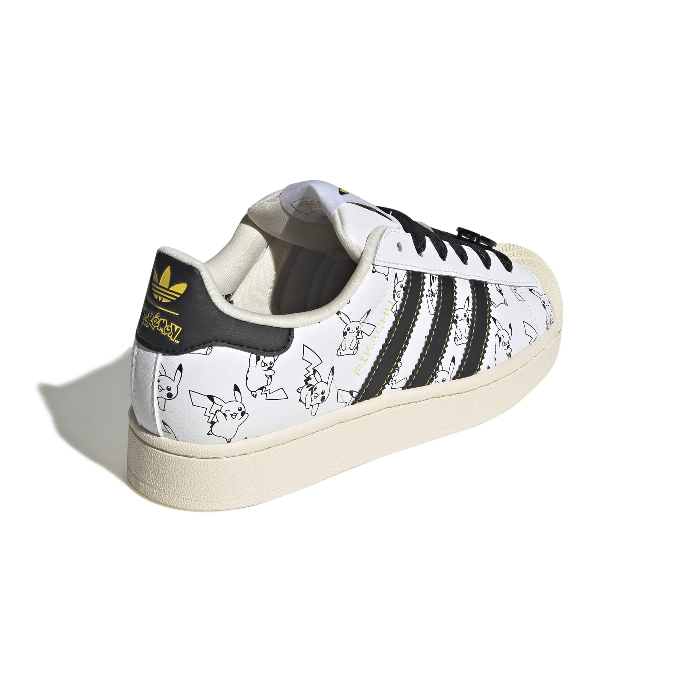 adidas Originals Pok&eacute;mon Superstar II "Pikachu" Grade School Kids' Shoe - WHITE/BLACK/GOLD