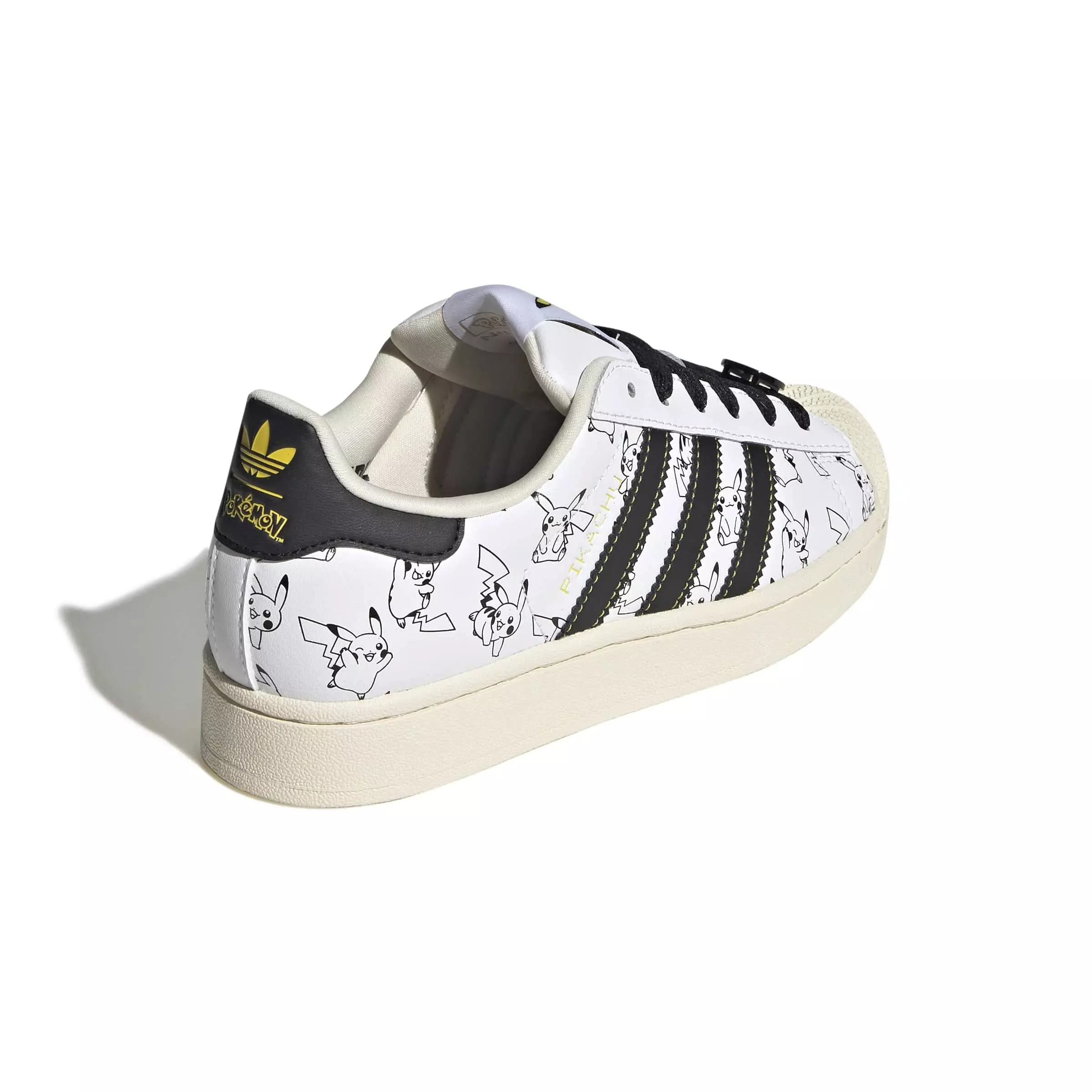 adidas Originals Pok&eacute;mon Superstar II "Pikachu" Grade School Kids' Shoe - WHITE/BLACK/GOLD