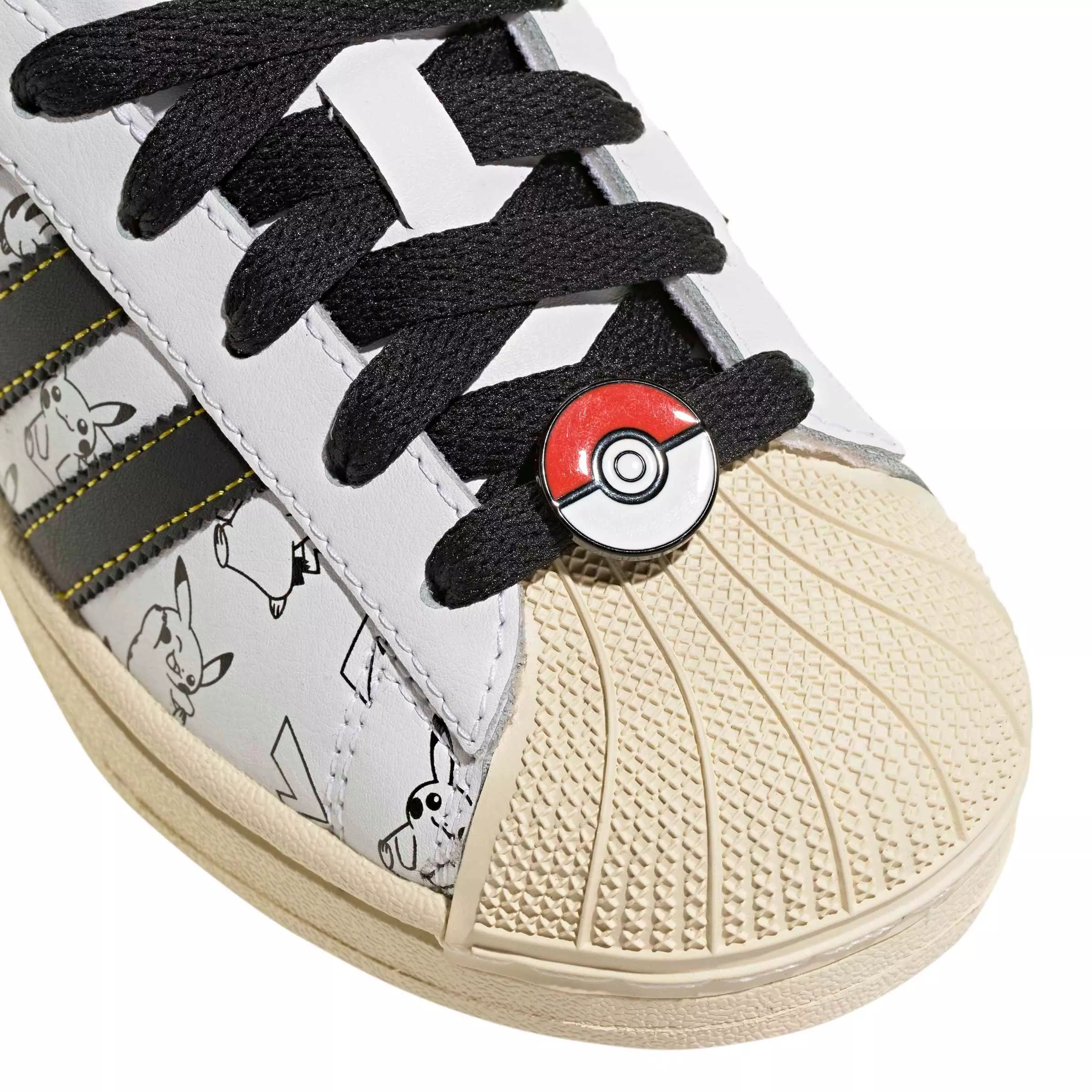 adidas Originals Pok&eacute;mon Superstar II "Pikachu" Grade School Kids' Shoe - WHITE/BLACK/GOLD