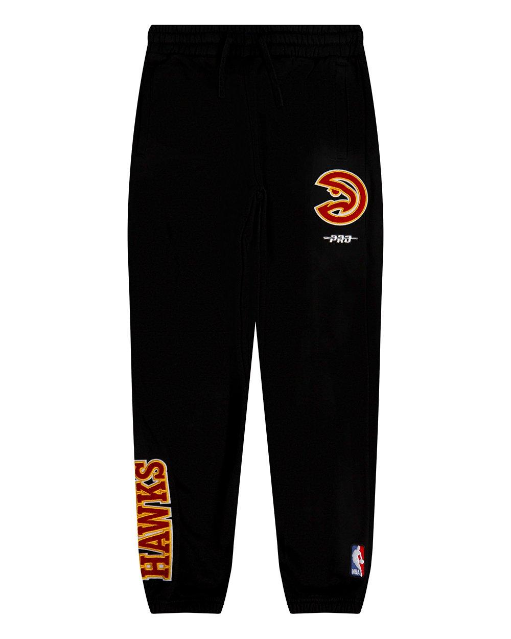 Pro Standard Big Boys' NBA Atlanta Hawks Classic Fleece Sweatpants - Black - BLACK Thumbnail View 1