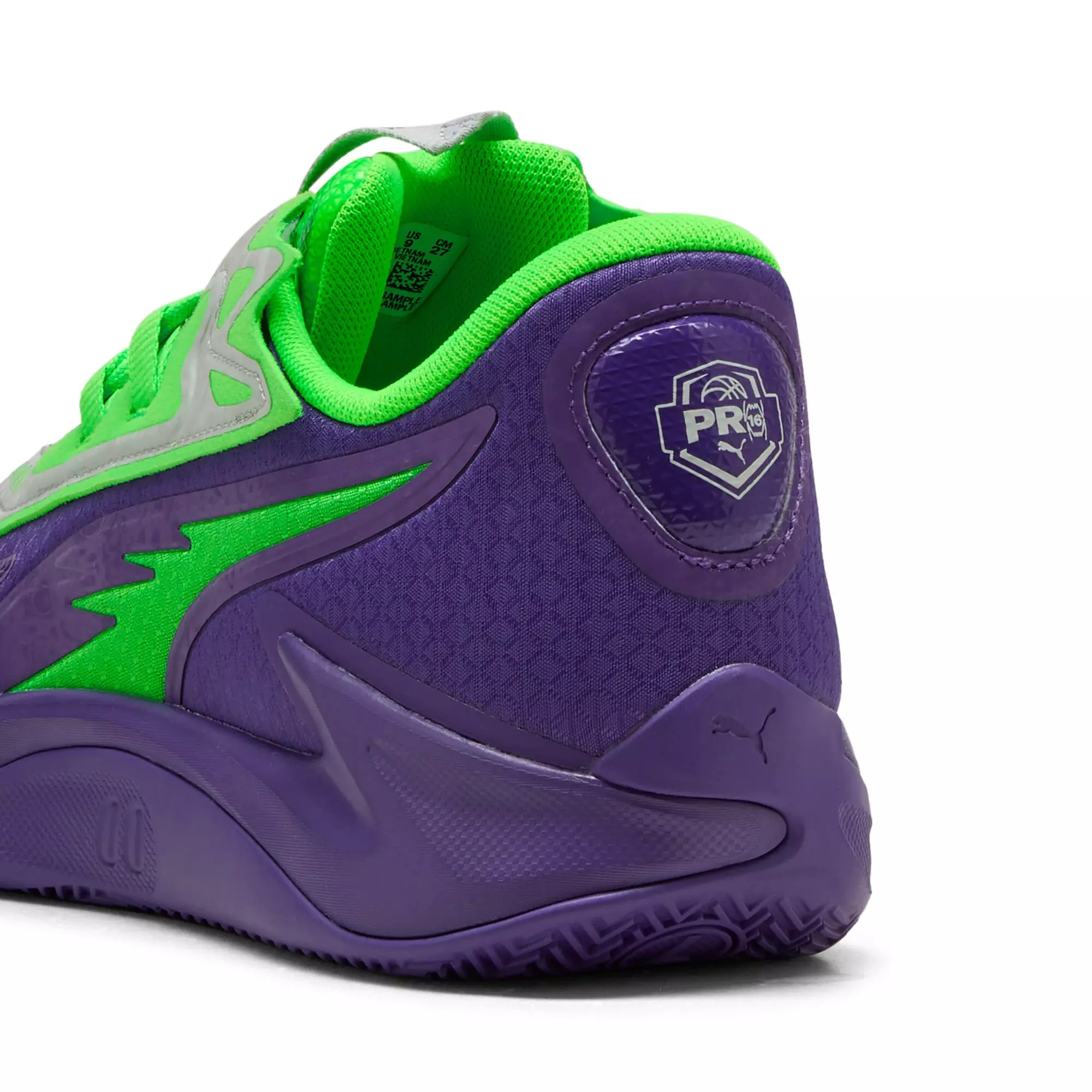 PUMA Scoot Zeros II NXTPRO Hoops "Team Violet/Fluro Green Pes" Men's Basketball Shoe - VIOLET/GREEN
