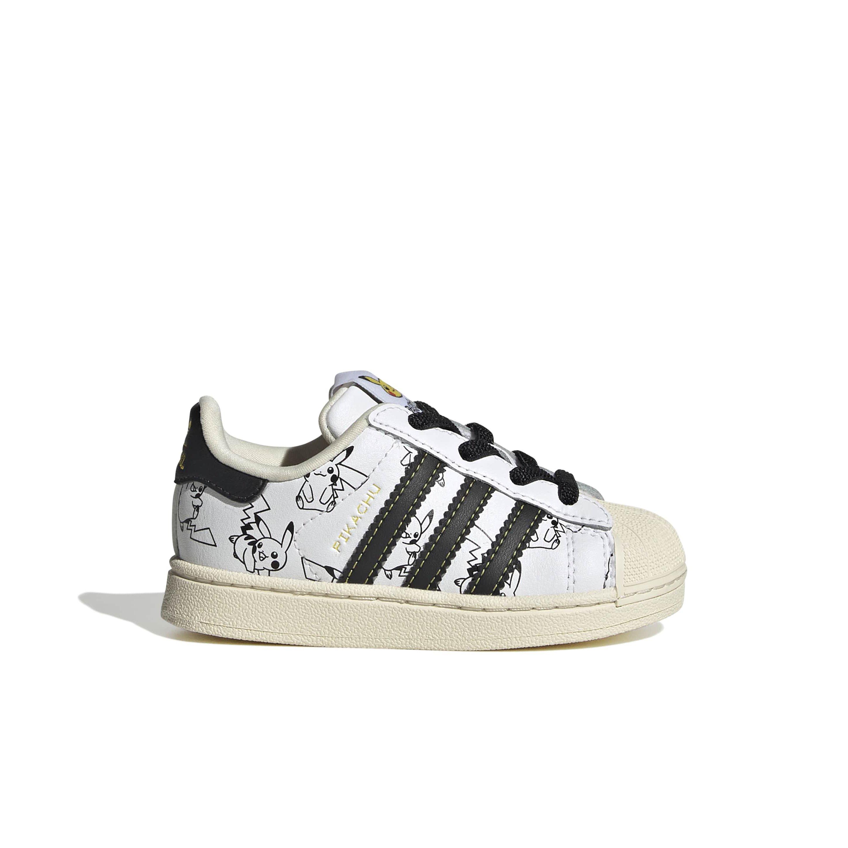 adidas Originals Pokémon Superstar II "Pikachu" Toddler Kids' Shoe - WHITE/BLACK/GOLD