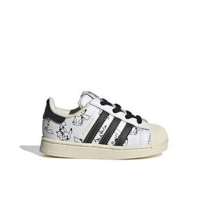 adidas Originals Pok&eacute;mon Superstar II "Pikachu" Toddler Kids' Shoe - WHITE/BLACK/GOLD
