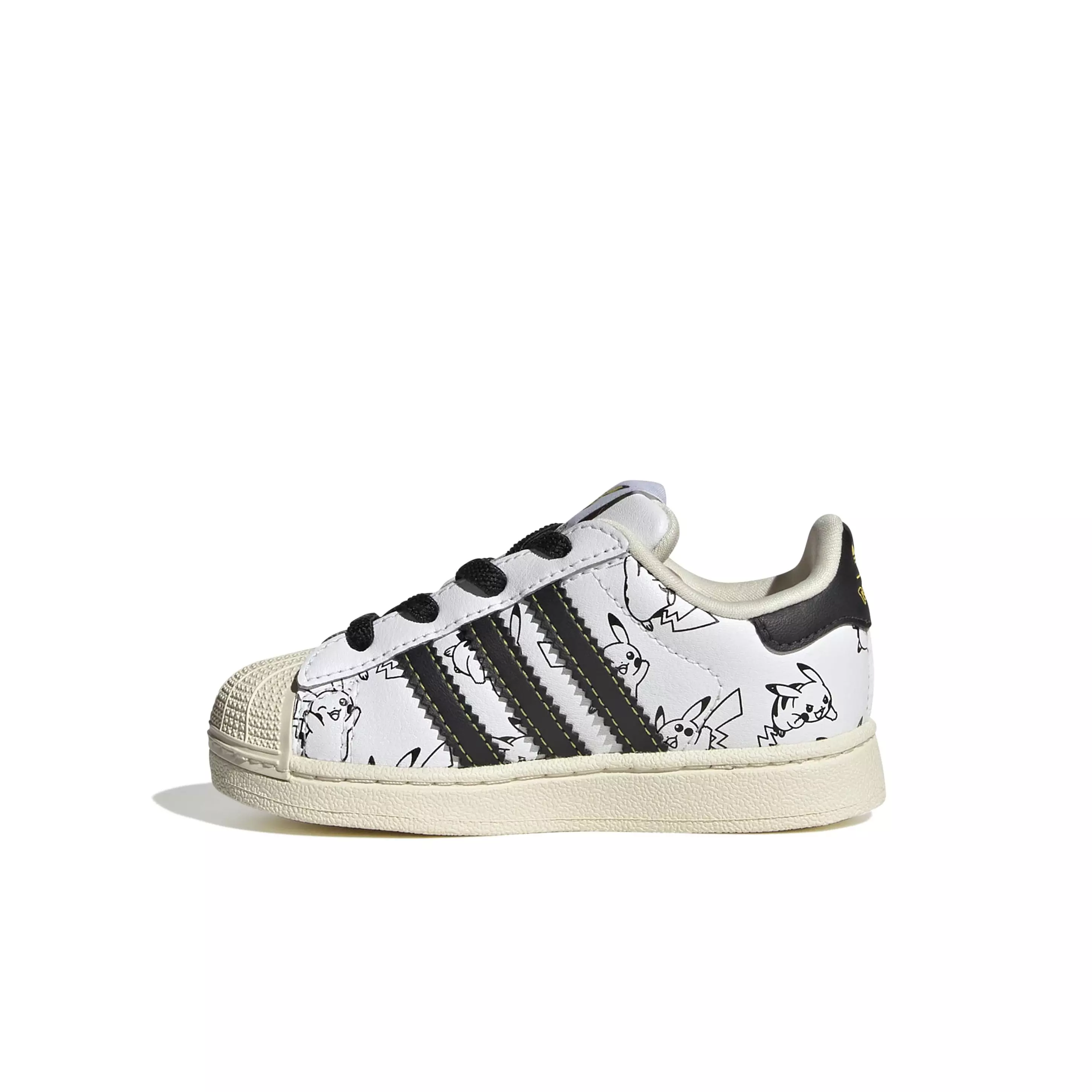 adidas Originals Pok&eacute;mon Superstar II "Pikachu" Toddler Kids' Shoe - WHITE/BLACK/GOLD