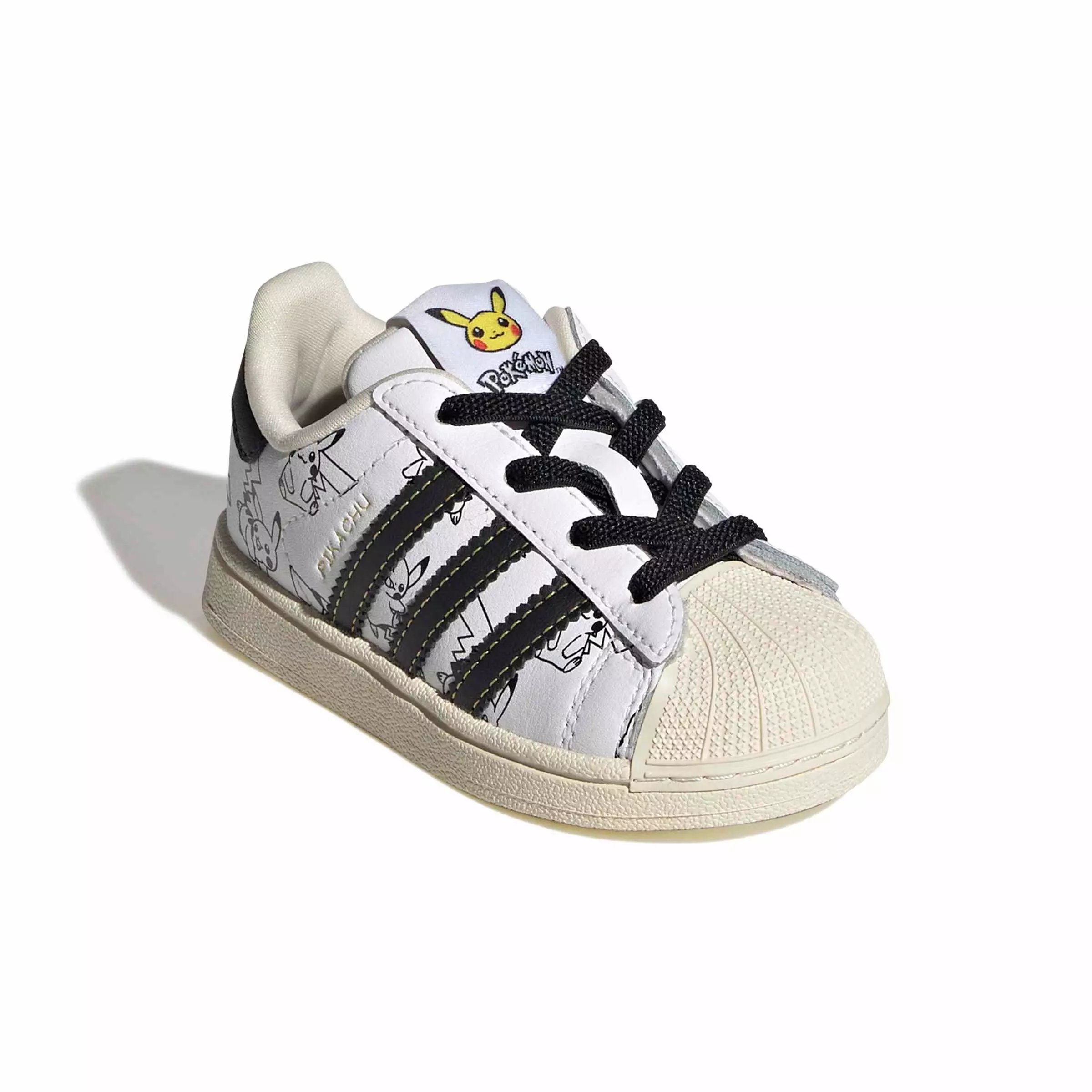 adidas Originals Pok&eacute;mon Superstar II "Pikachu" Toddler Kids' Shoe - WHITE/BLACK/GOLD