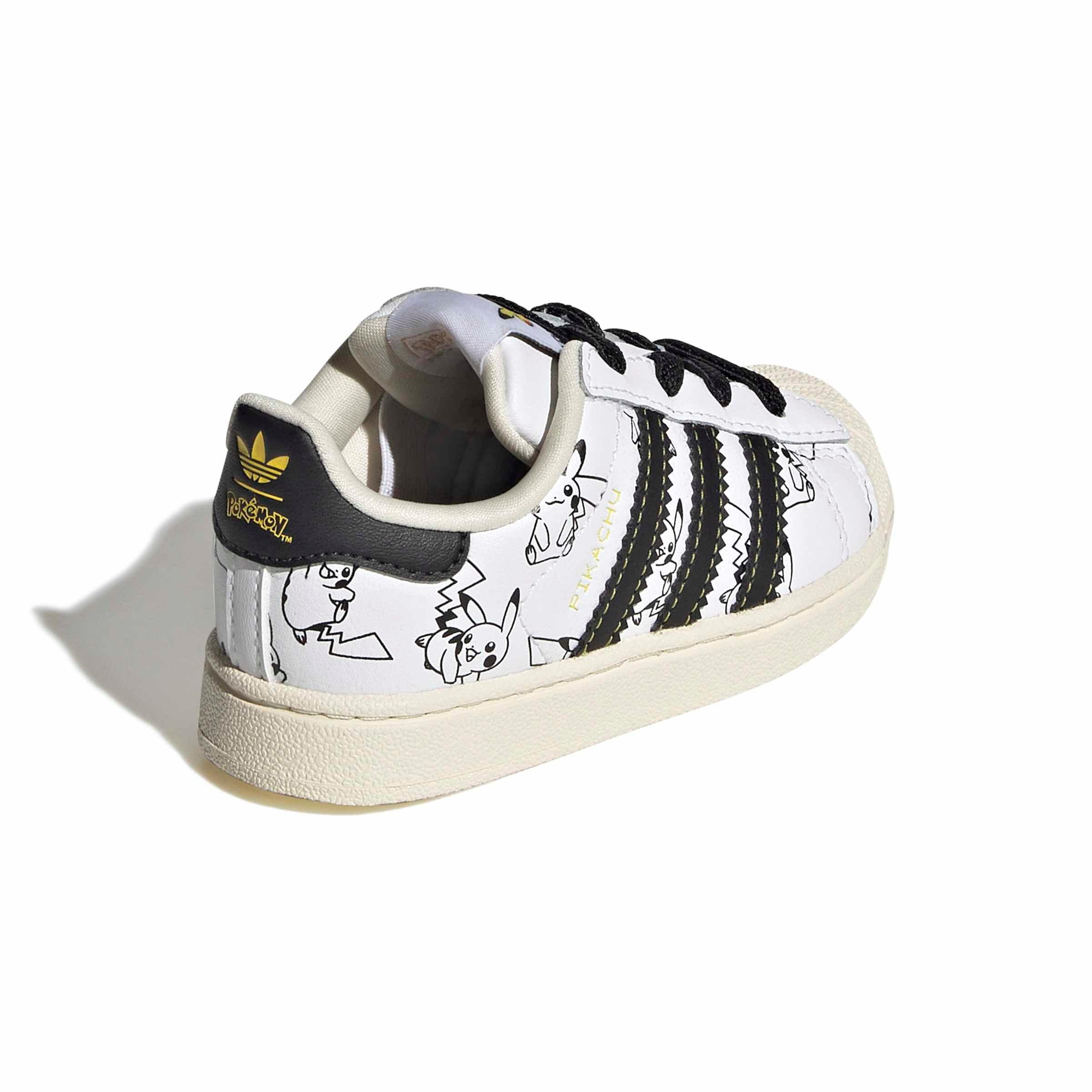 adidas Originals Pok&eacute;mon Superstar II "Pikachu" Toddler Kids' Shoe - WHITE/BLACK/GOLD