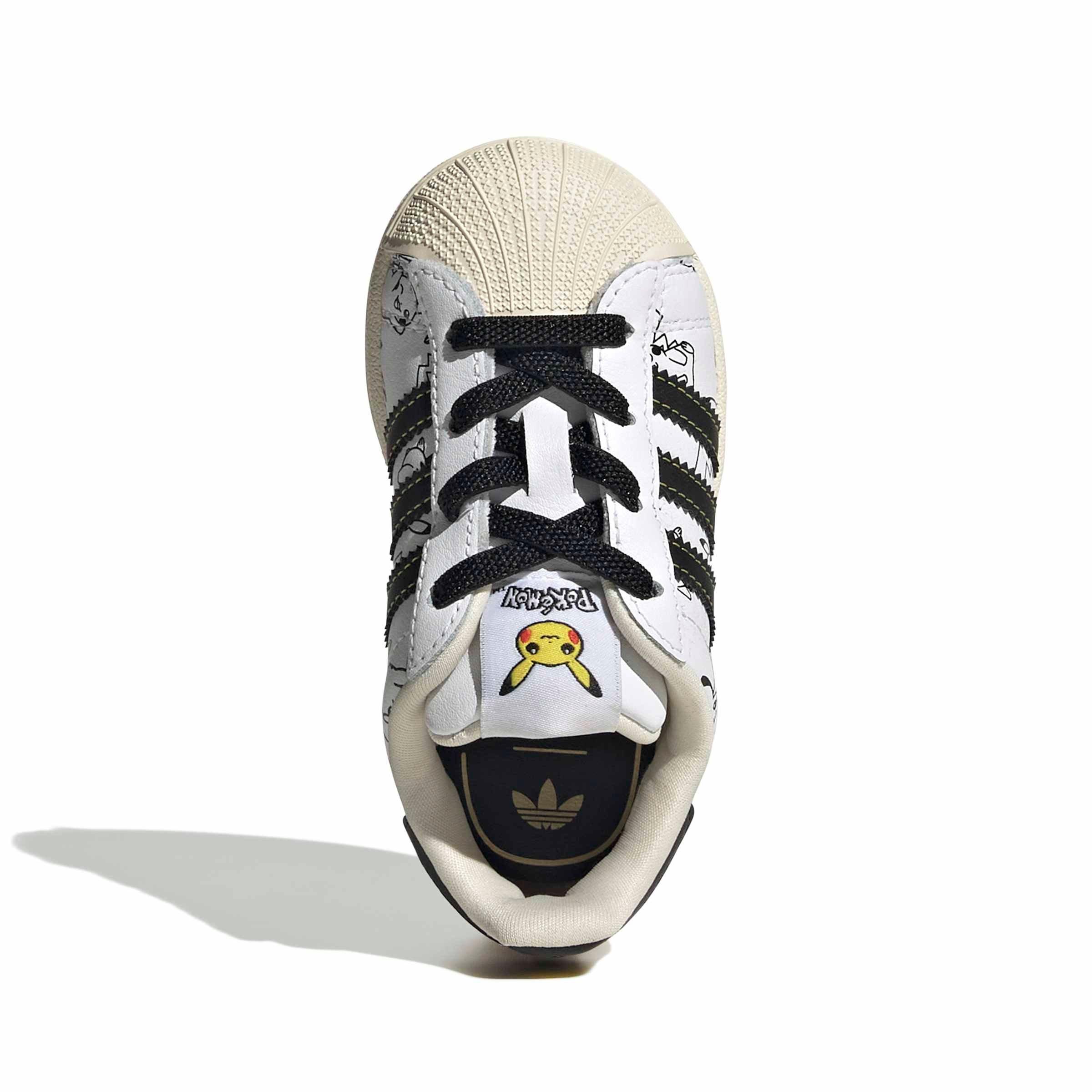 adidas Originals Pok&eacute;mon Superstar II "Pikachu" Toddler Kids' Shoe - WHITE/BLACK/GOLD